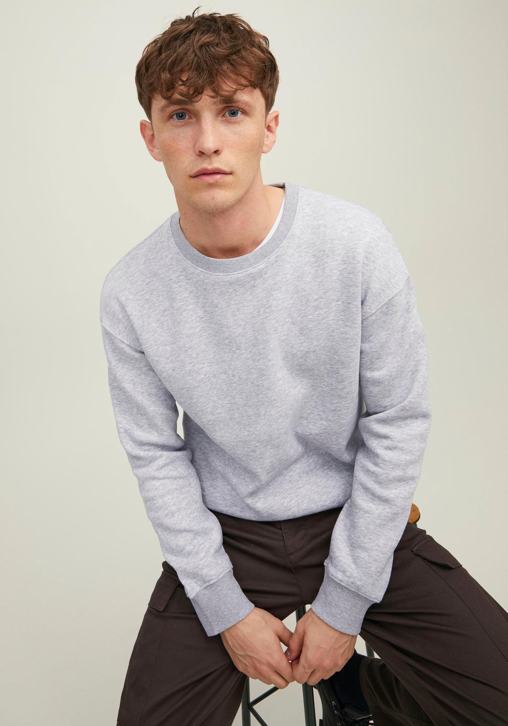 Jack & Jones Herren Sweatshirt JJESTAR BASIC - Relaxed Fit günstig online kaufen