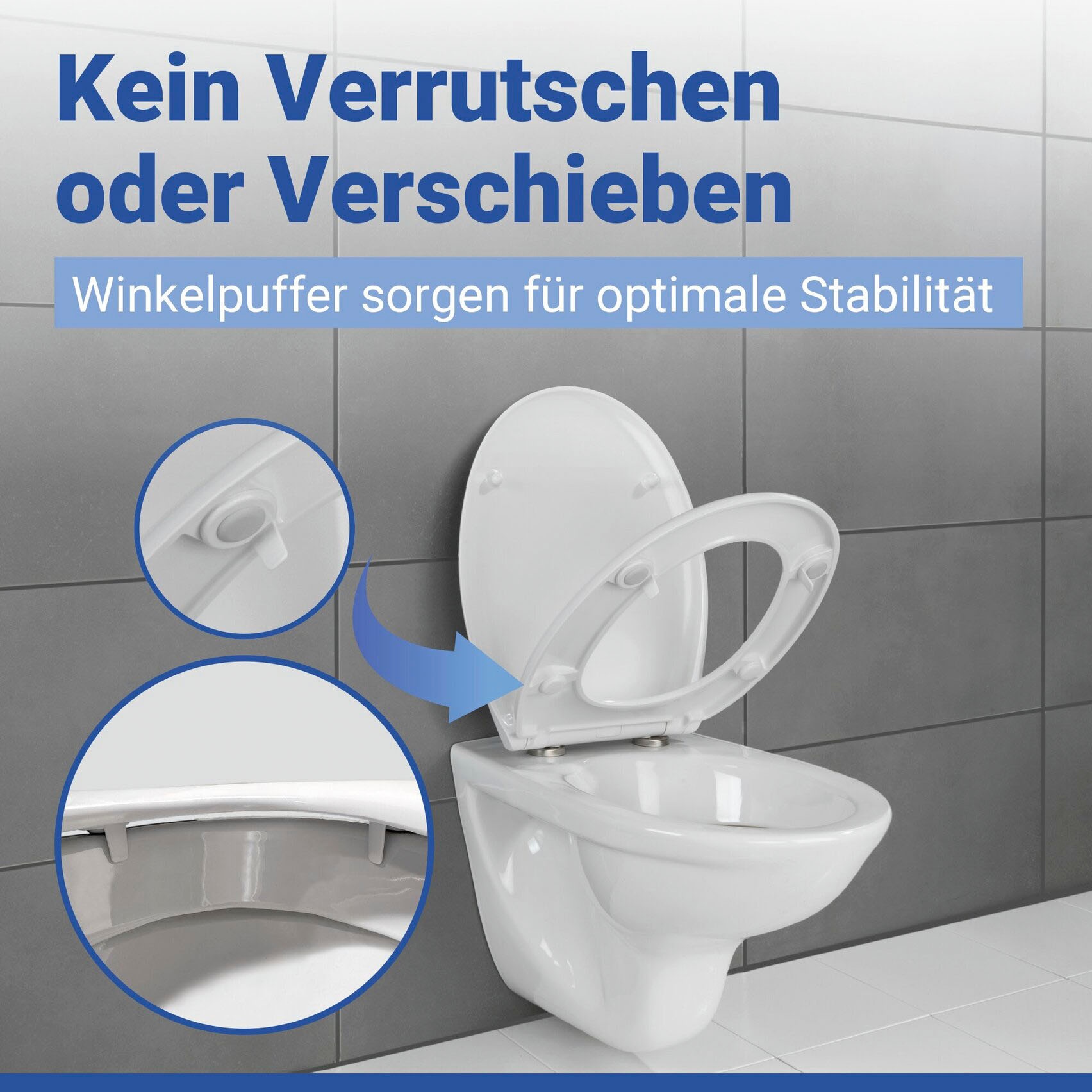 WENKO WC-Sitz »Rieti« strapazierfähiger Toilettensitz, belastbar bis 350 kg, Absenkautomatik