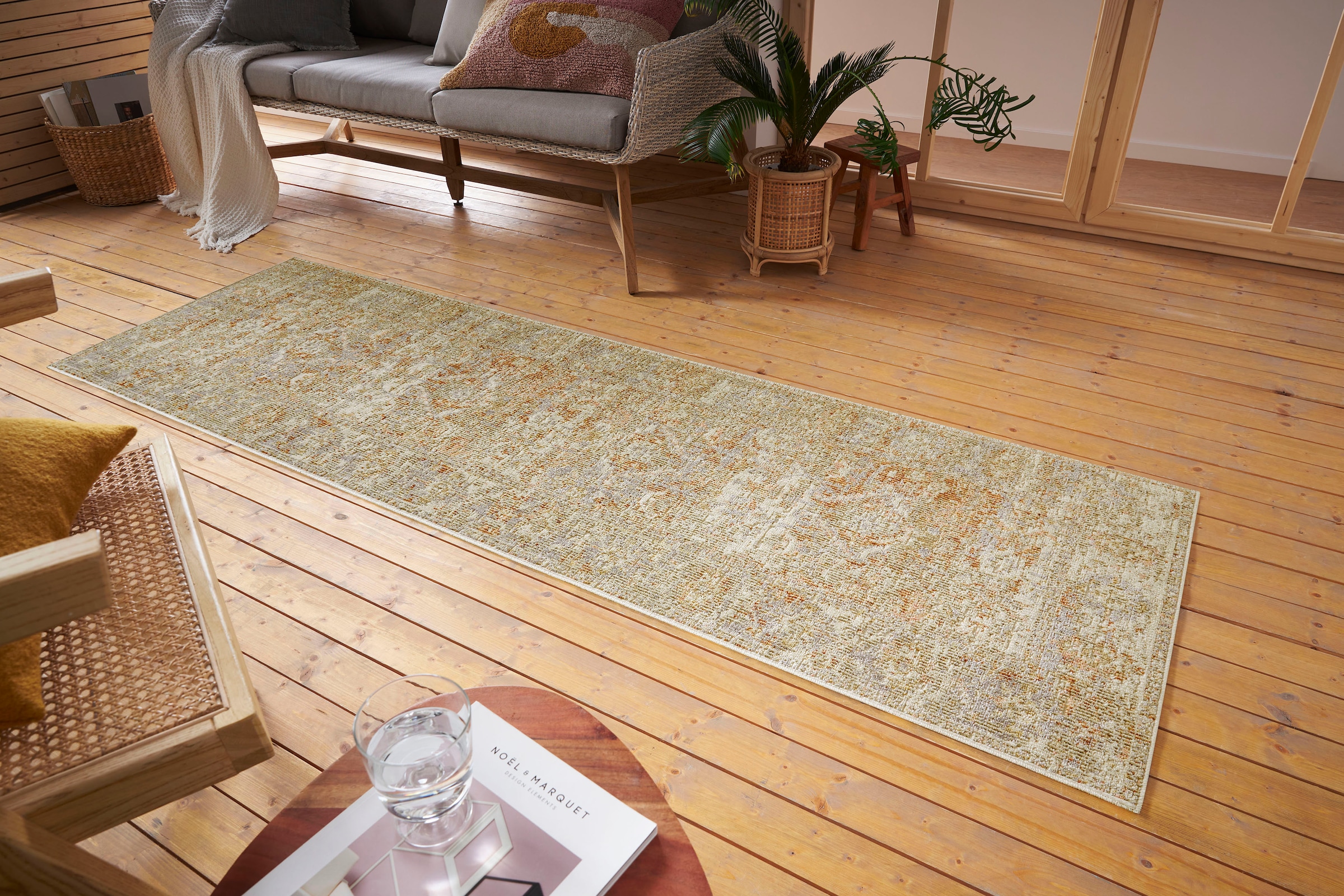 NORTHRUGS Teppich »Sues«, rechteckig, 3 mm Höhe, In-& Outdoor, Läufer, Wetterfest, Balkon, Wohnzimmer, Orient