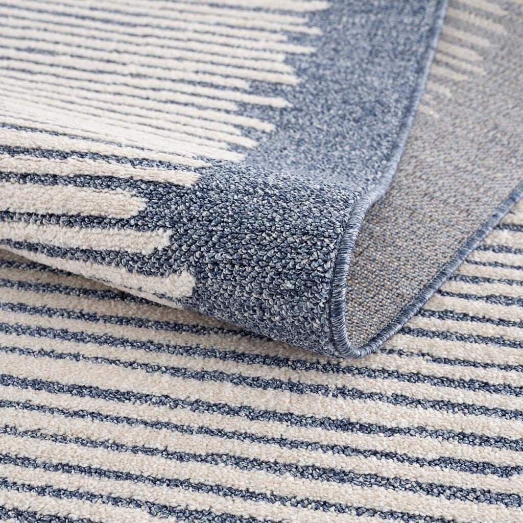 Carpet City Teppich »Art 2231«, rechteckig, 7 mm Höhe, Läufer, Kurzflor, mit Kettfäden, Streifen-Muster