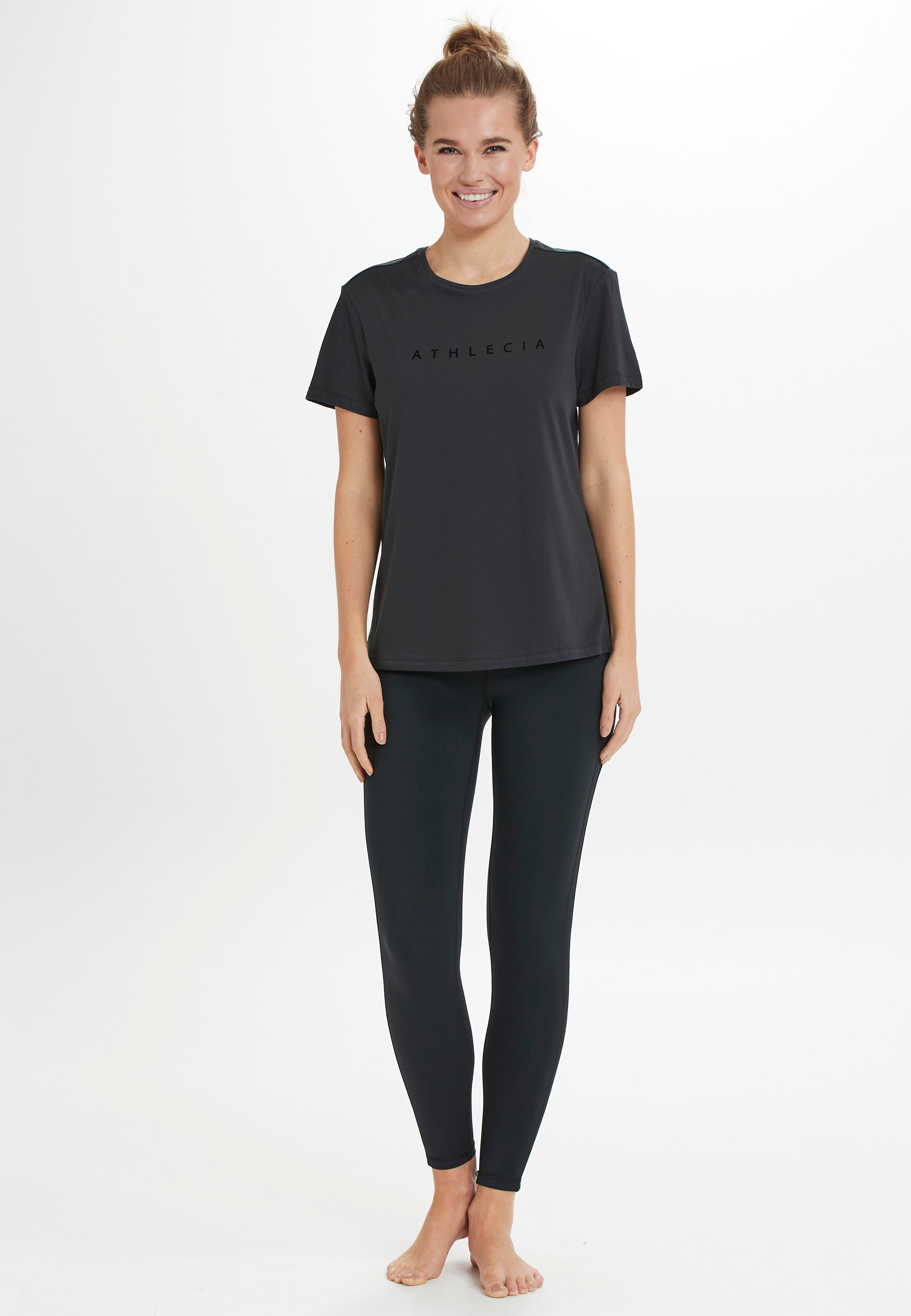 ATHLECIA Funktionsshirt »KATTY W Slub Tee«, (1 tlg.), aus Baumwolle und Recycling-Polyester