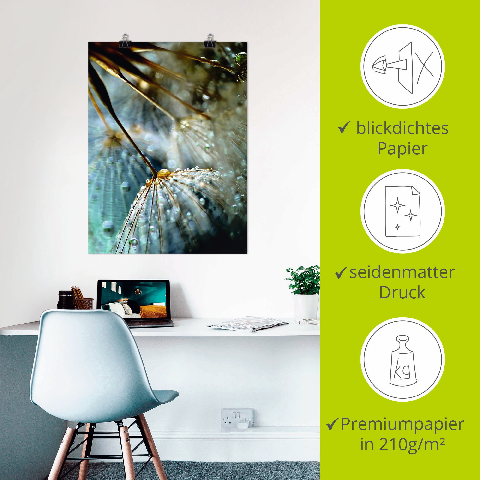 Artland Poster »Pusteblume Mystische Schönheit« Blumen 1 Stk. tlg. als Alubild, Outdoorbild, Leinwandbild, Poster, Wandaufkleber