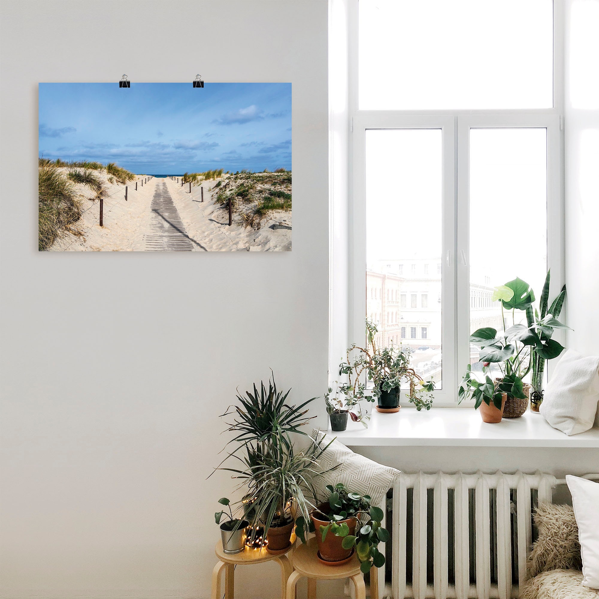 Artland Wandbild »Strandaufgang an Küste der Ostsee«, Strandbilder, (1 St.), als Alubild, Outdoorbild, Leinwandbild, Poster, Wandaufkleber