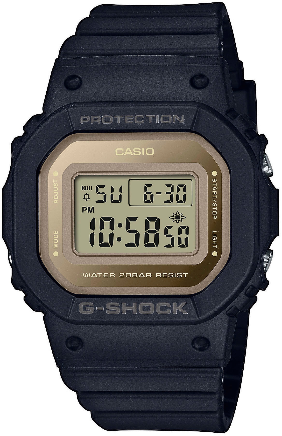 CASIO G-SHOCK Chronograph »GMD-S5600-1ER«, Quarzuhr, Armbanduhr, Damen, Herren, digital, bis 20 bar wasserdicht