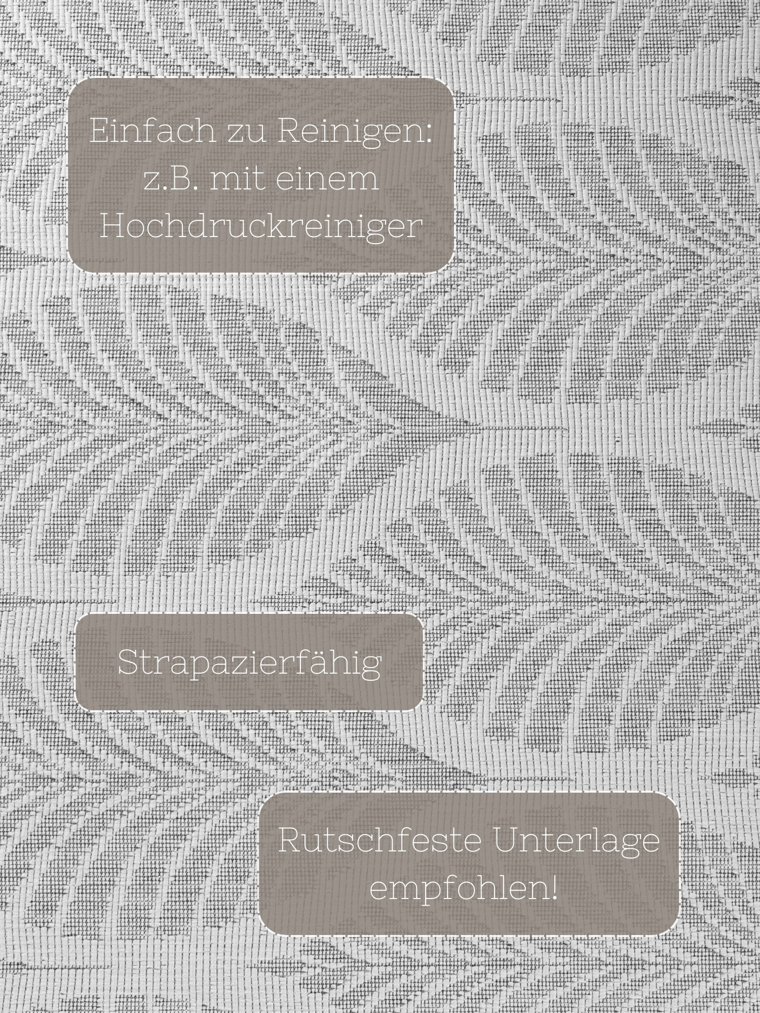 NORTHRUGS Outdoorteppich »Liora Wendeteppich«, rund, 5 mm Höhe, In und Outdoor, Flachgewebe, wetterfest, pflegeleicht, robust