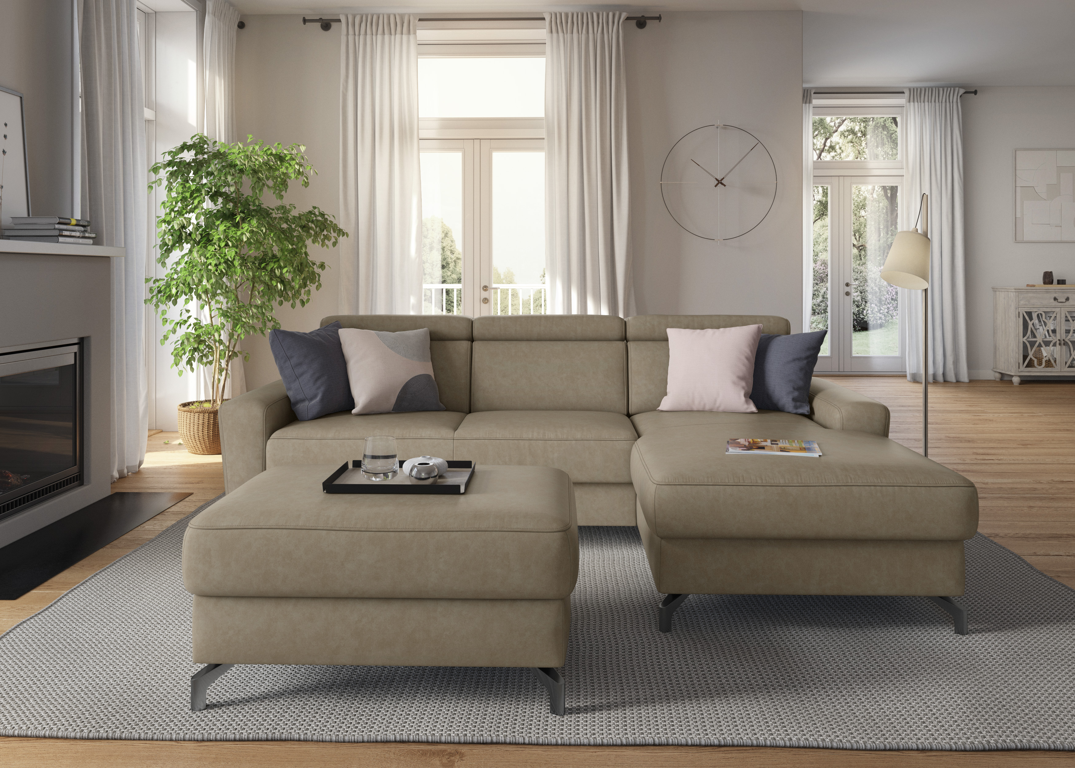 sit&more Ecksofa "Scarlett L-Form" inklusive Kopfteilverstellung, optional Schlaffunktion & Bettkasten