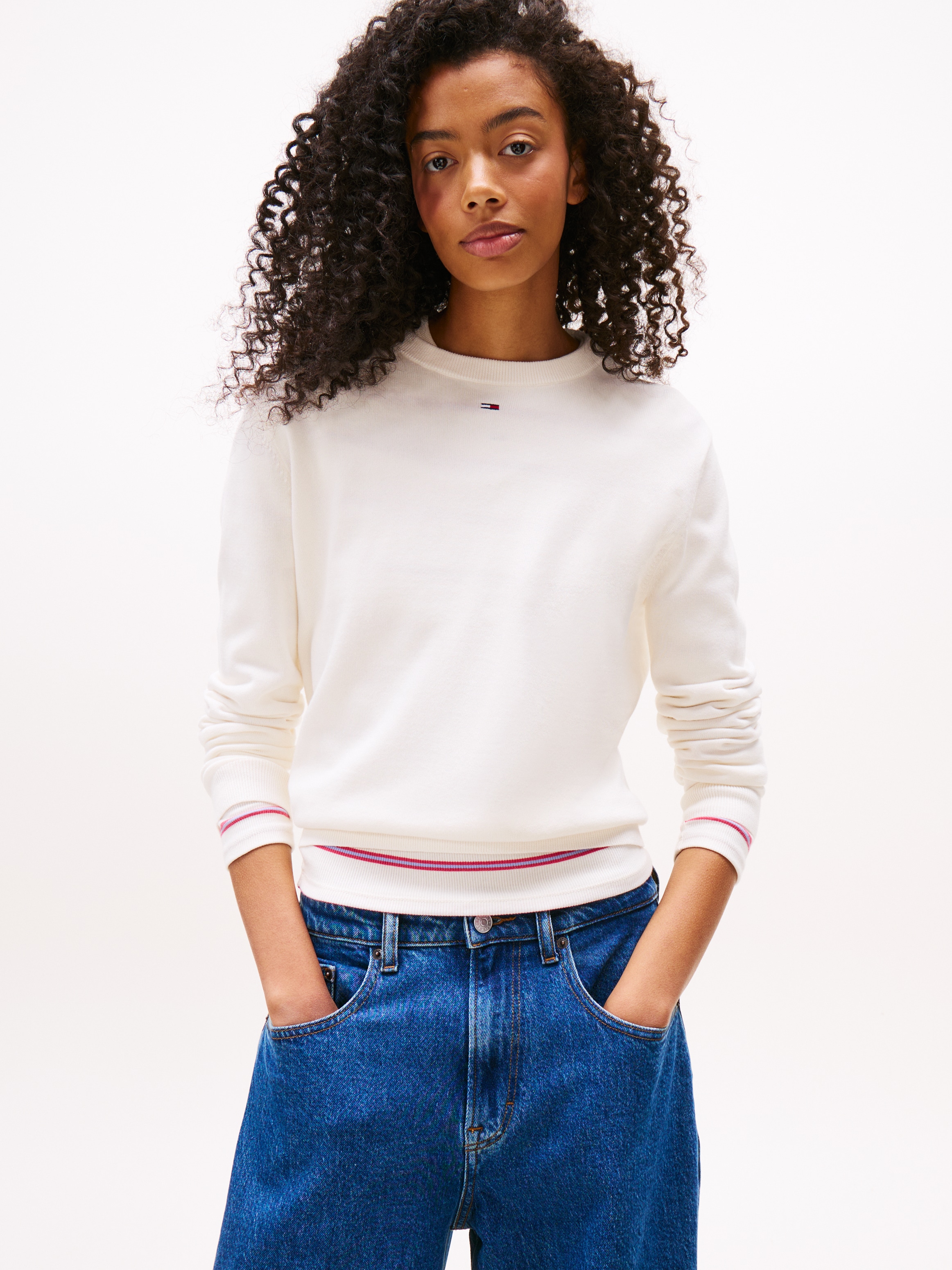 Tommy Jeans Strickpullover »TJW ESSENTIAL CREW SWEATER EXT«