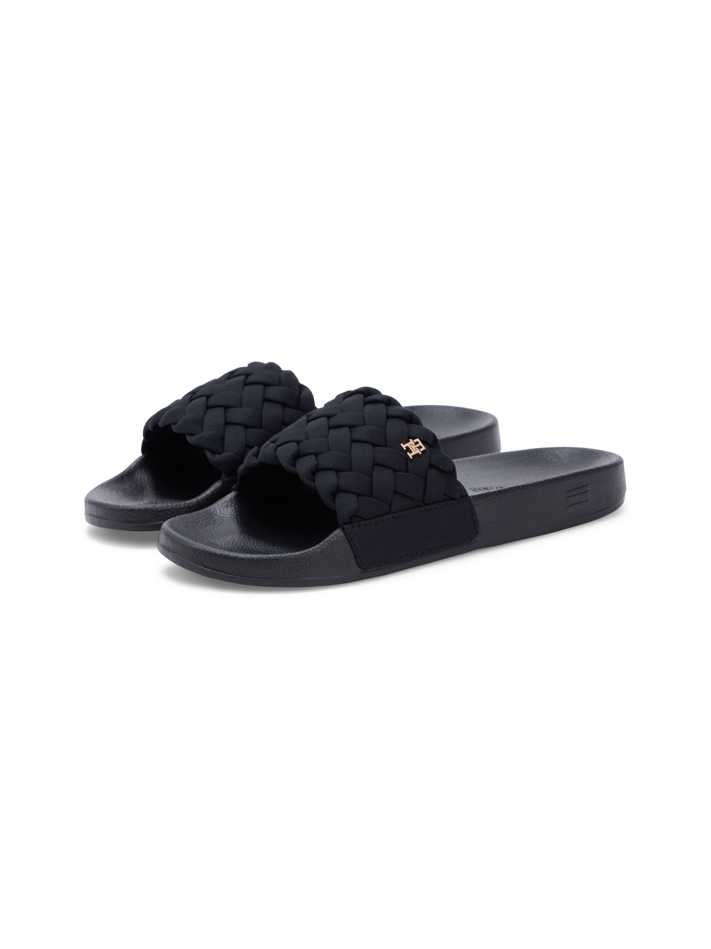 Tommy Hilfiger Pantolette "TH BRAIDED POOL SLIDE" Plateau, Sommerschuh, Str günstig online kaufen