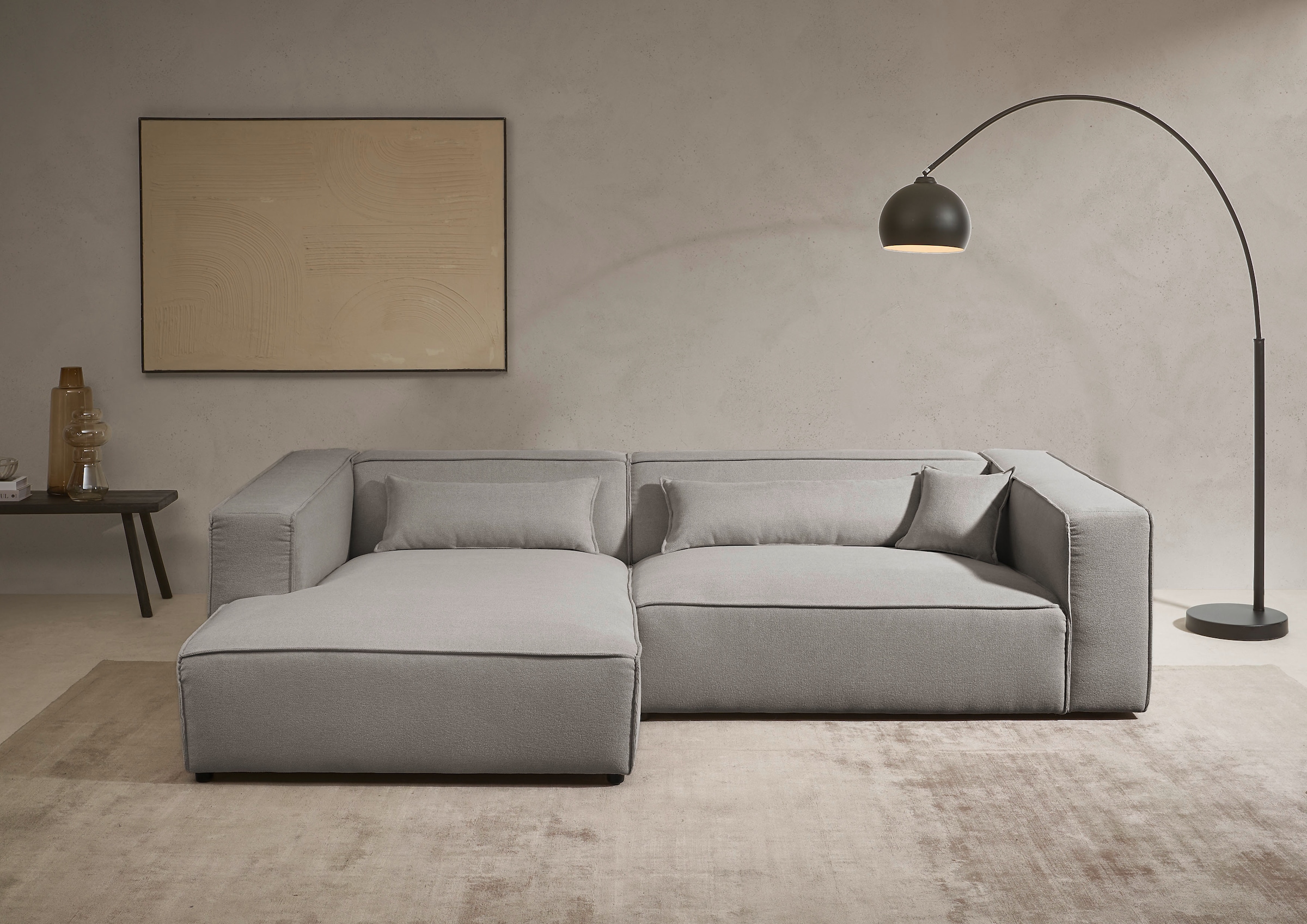 LeGer Home by Lena Gercke Ecksofa "PIARA XXL, Big-Sofa in Cord oder Leineno günstig online kaufen