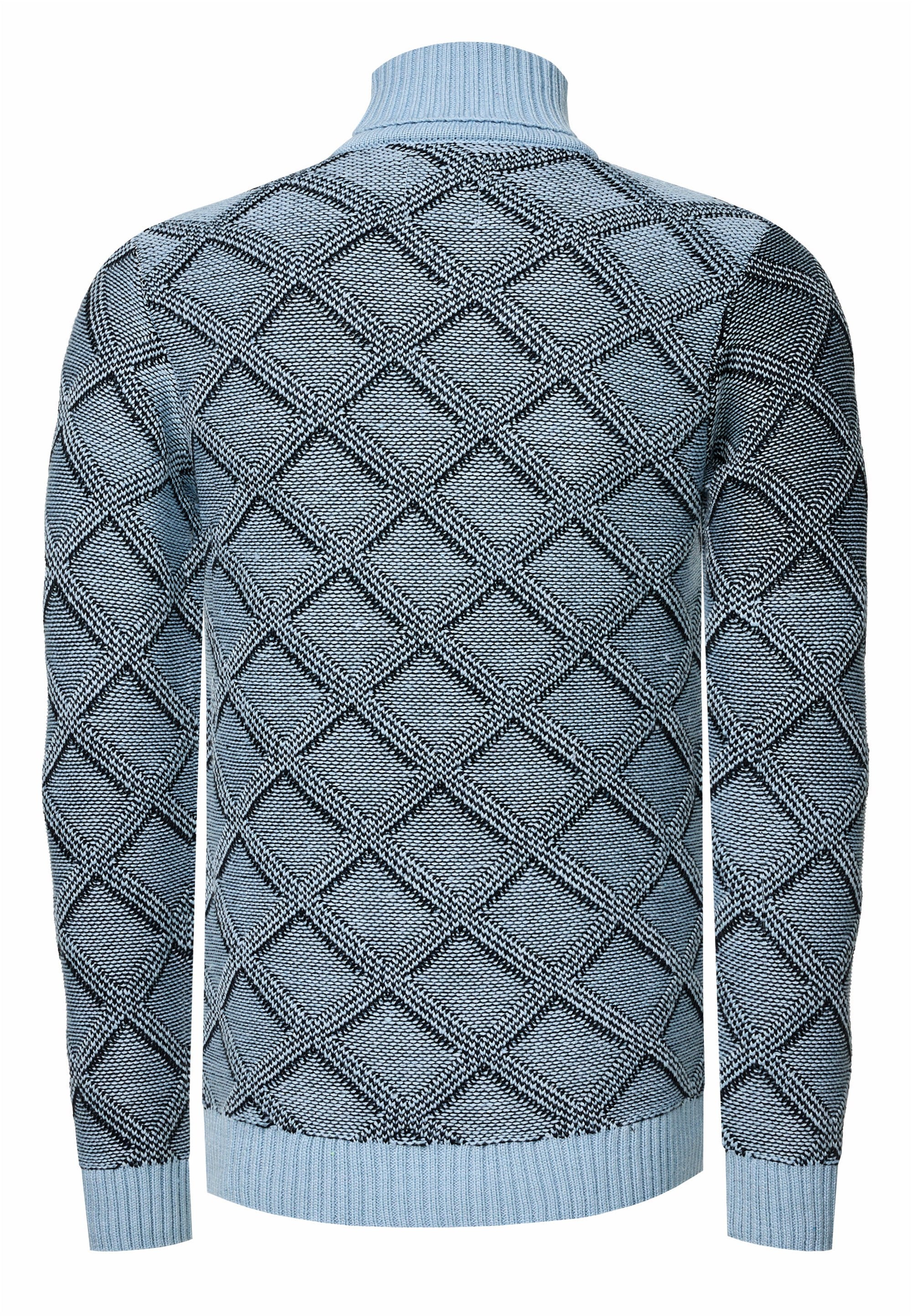 Rusty Neal Rollkragenpullover mit stylischem Karo-Muster
