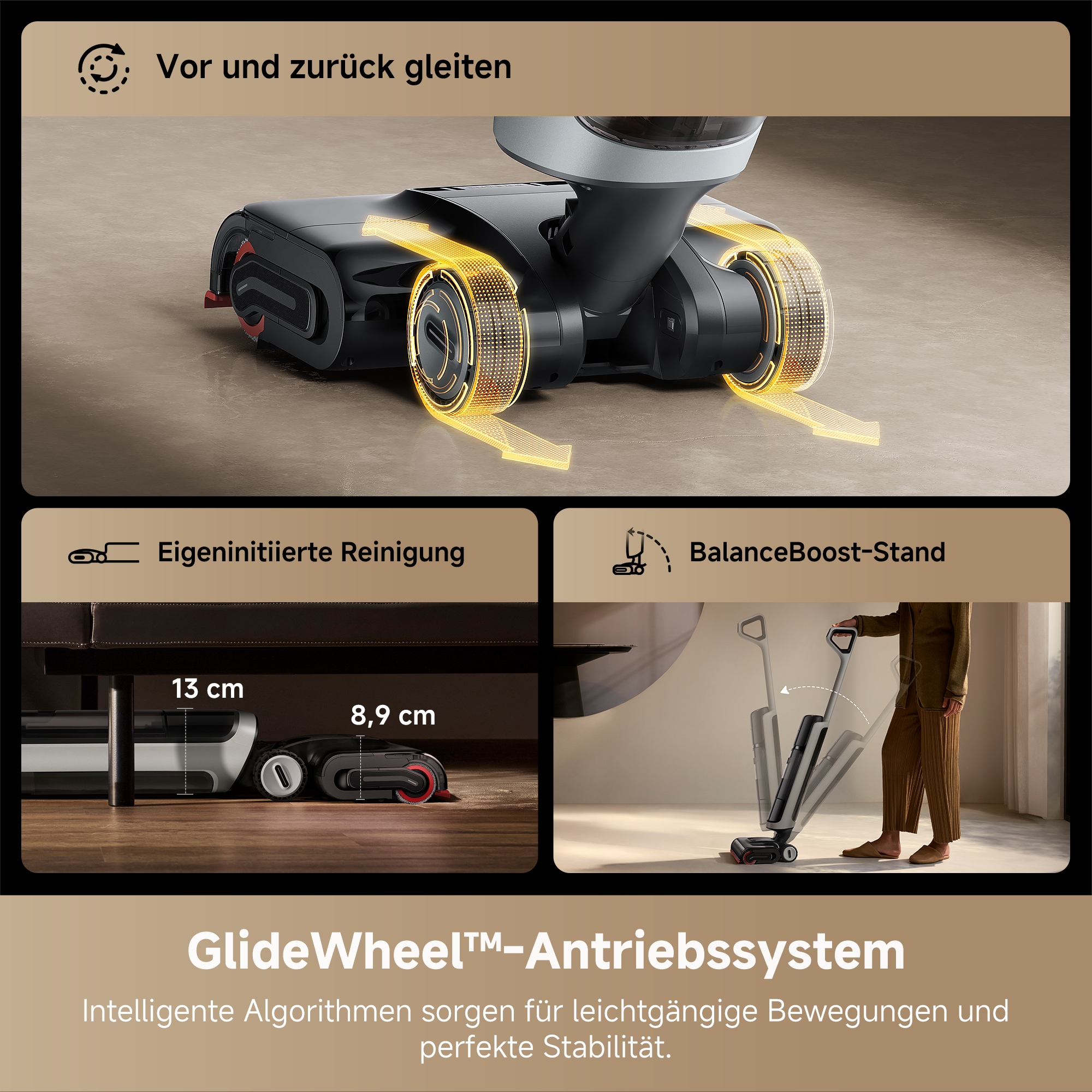 Dreame Nass-Trocken-Sauger »H15 Pro Heat«, 22.000Pa Saugkraft, KI-gesteuerter Hebearm, selbstreinigende Bürste