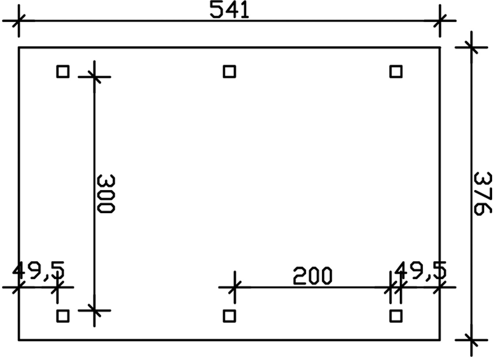 Skanholz Einzelcarport »Franken«, Holz, 300 cm, Anthrazit