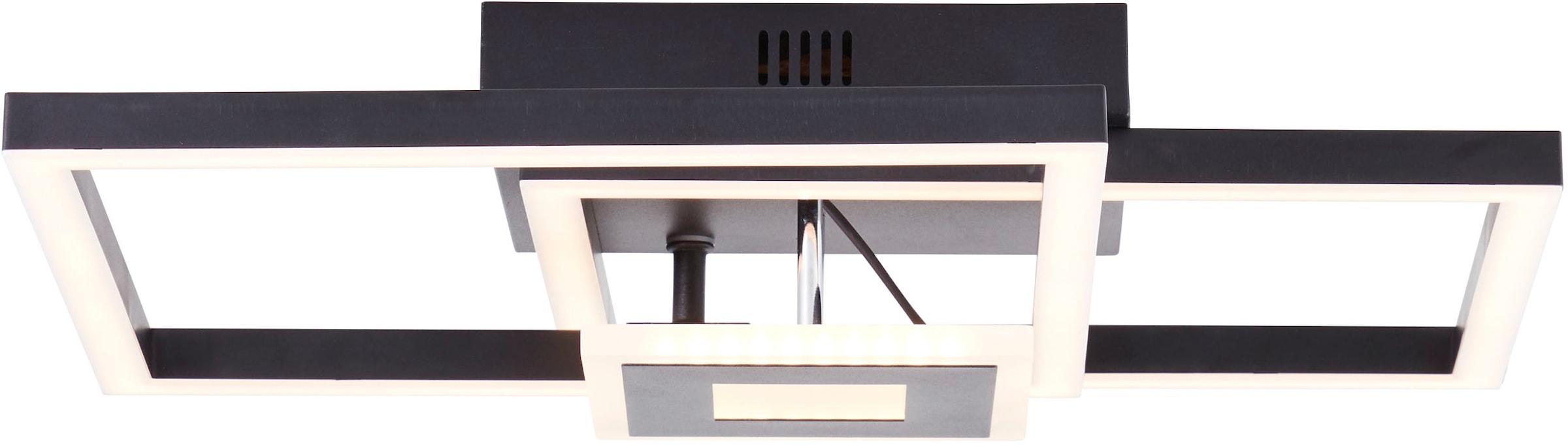 BreLight LED Deckenleuchte »Bray«, 40 x 40 cm, 2900 lm, 3000K warmweiß, schwenkbar, schwarz