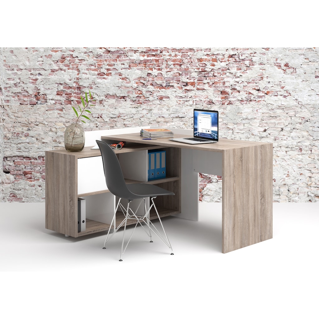 Home affaire Regal-Schreibtisch »Plus«, mit vielen Stauraummöglichkeiten, zeitloses Design