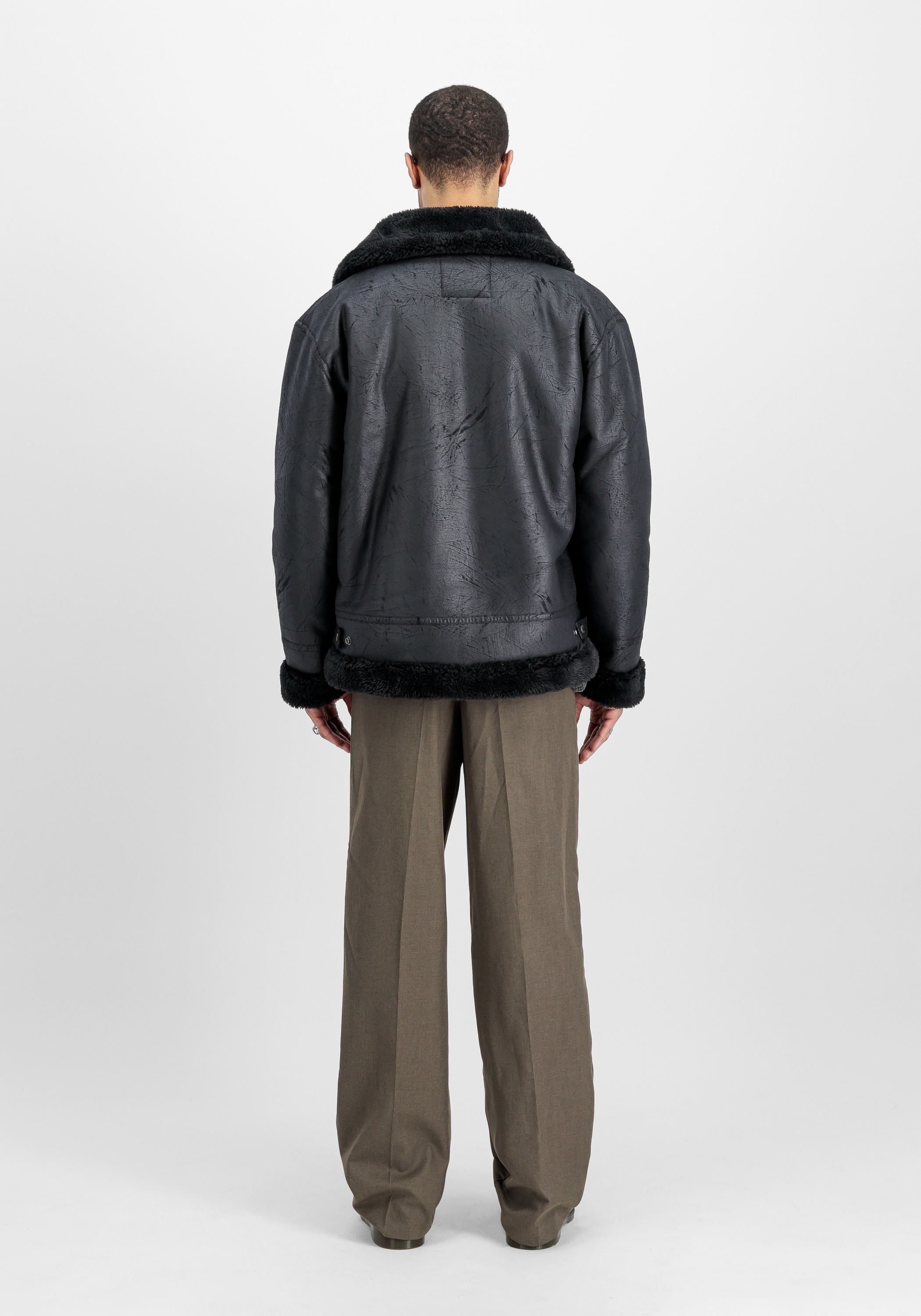 Alpha Industries B-3 Bomber Jacket Black Size S 3
