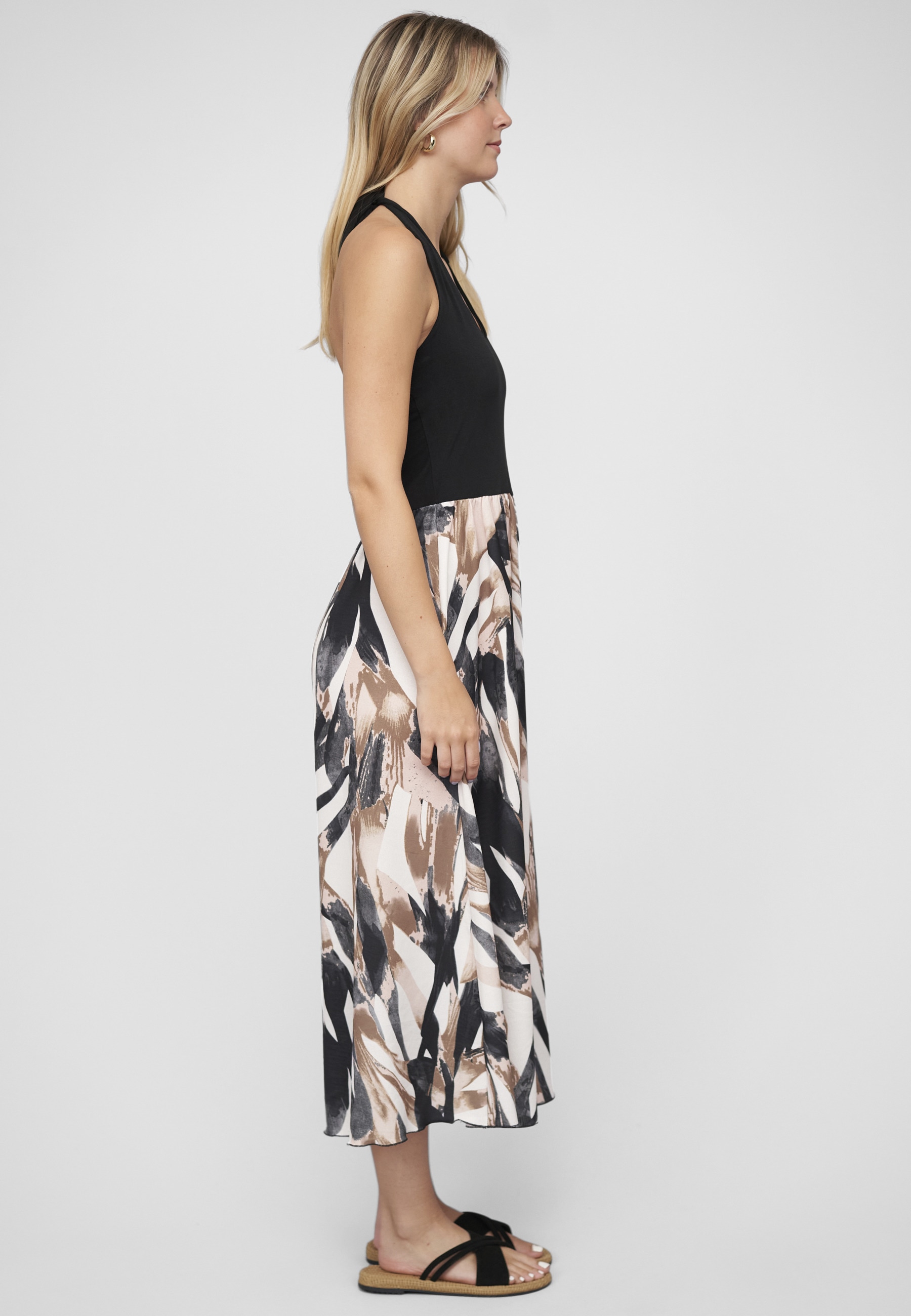 CLOUD 5IVE Shirtkleid »CLOUD 5IVE Maxi Neckholder-Dress with abstract print« 1 Stk. tlg.