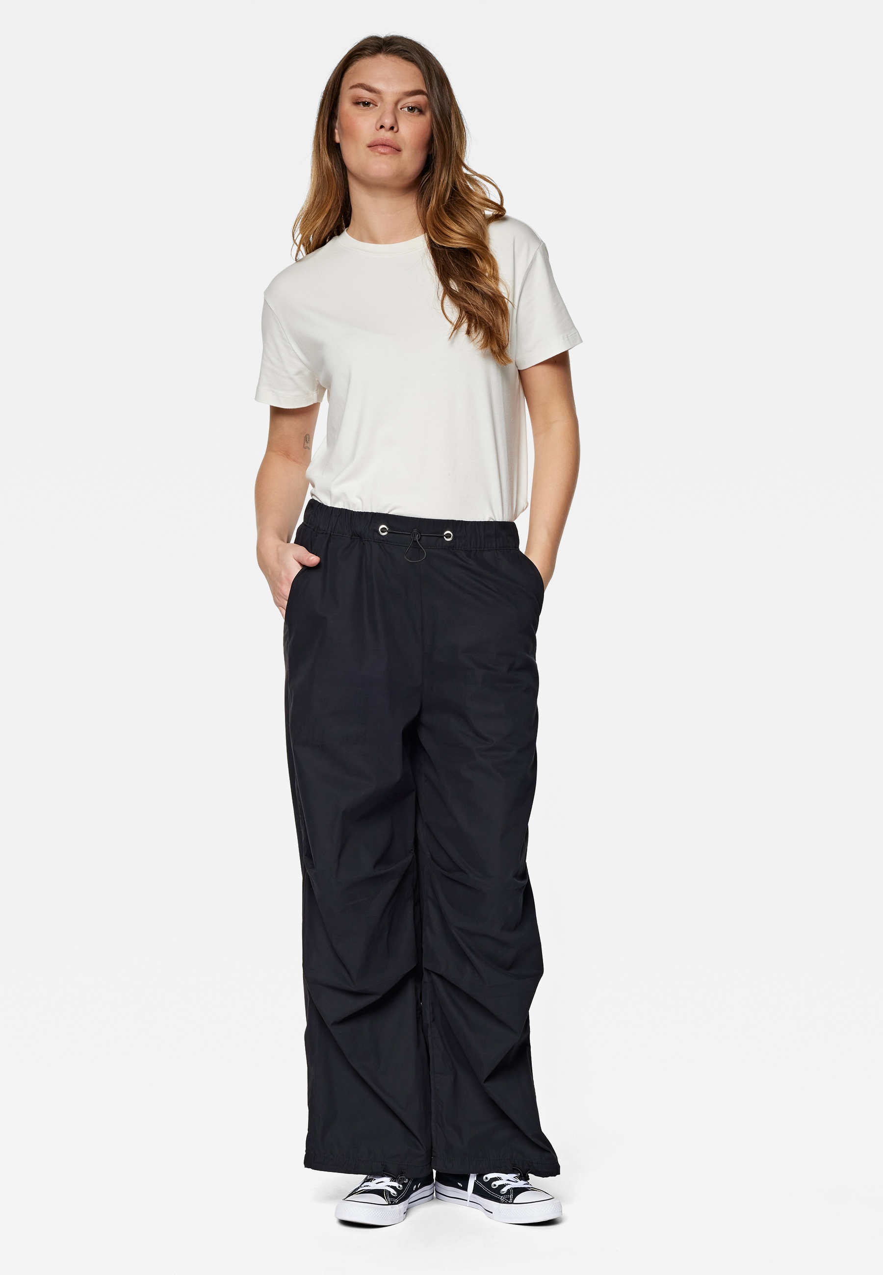 Mavi Mujeres Woven Pants Manguera, Black Stripe, M