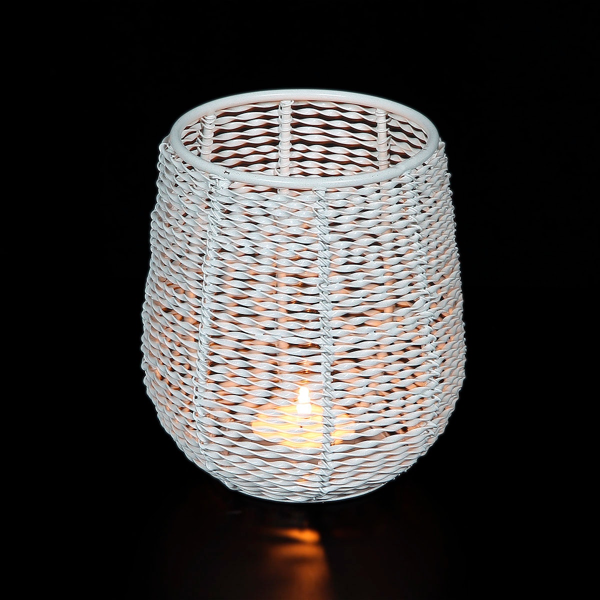 Ambiente Haus Kerzenlaterne »Kerzenhalter aus Draht Weiß - (H) 13 cm«, (1 St.)  | BAUR