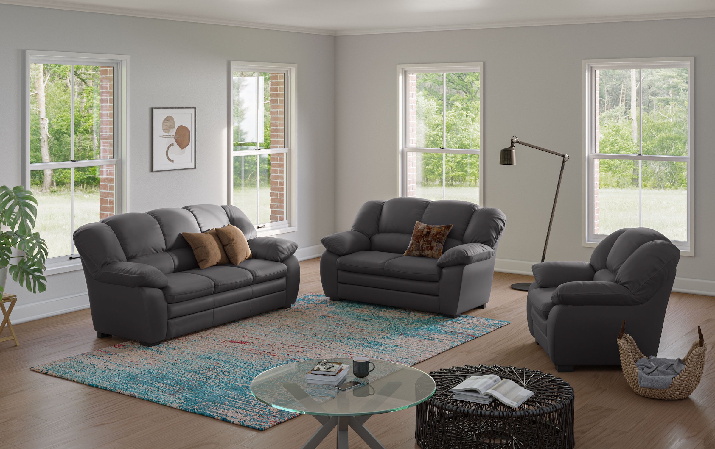 COTTA Polstergarnitur "Casino, Sofa Set, 3-2-1 Sitzer, Wohnzimmer Garnitur" günstig online kaufen