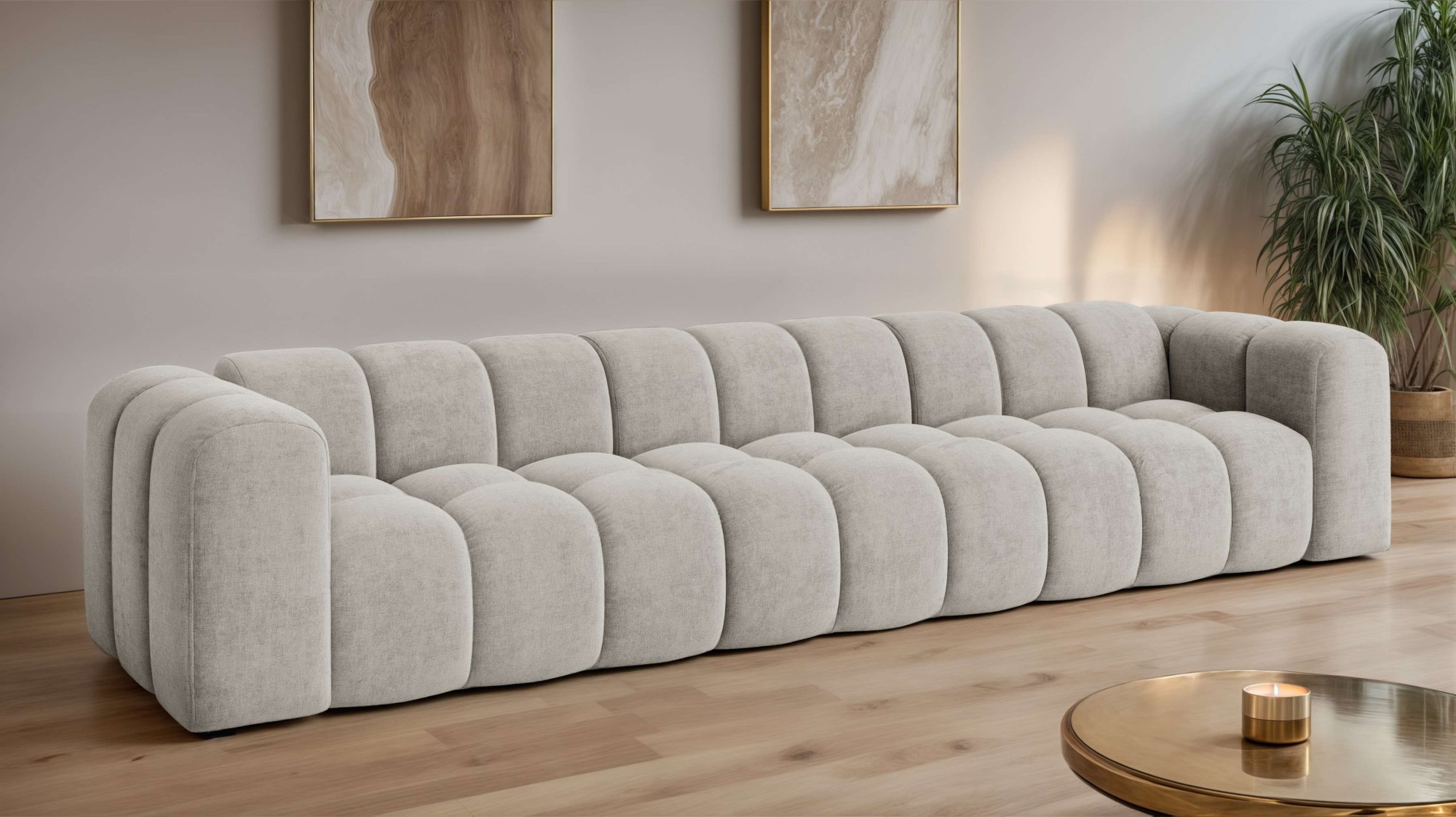 OTTO home Big-Sofa "XL KALLIE Design-Sofa mit Steppung, Bubble-Optik, Breite 340 cm" moderne Steppung, hoher Sitzkomfort und modernes Design