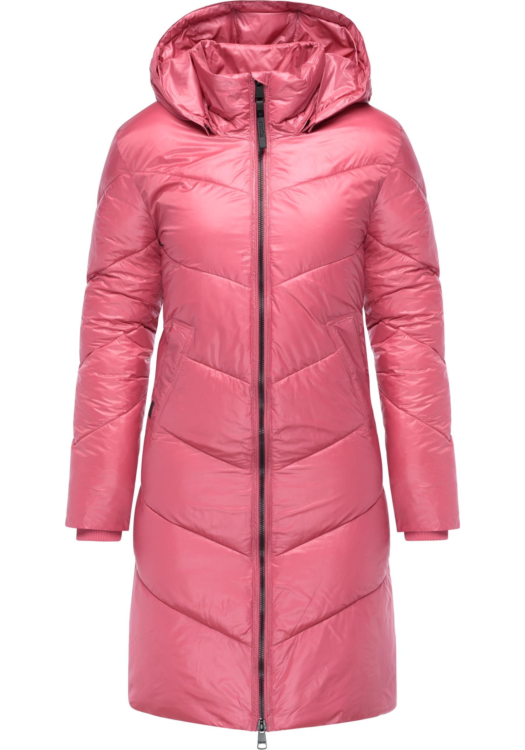 Wintermantel RAGWEAR "Rebelka Shiny", Damen, Gr. XXL (44), rosa, Obermaterial: 100% Polyester; Innenfutter: 100% Polyester; Wattierung: 100% Polyester, figurumspielend knieumspielend, hoch geschlossener Ausschnitt, Ärmel ohne Ärmelschlitz normaler Saum, M