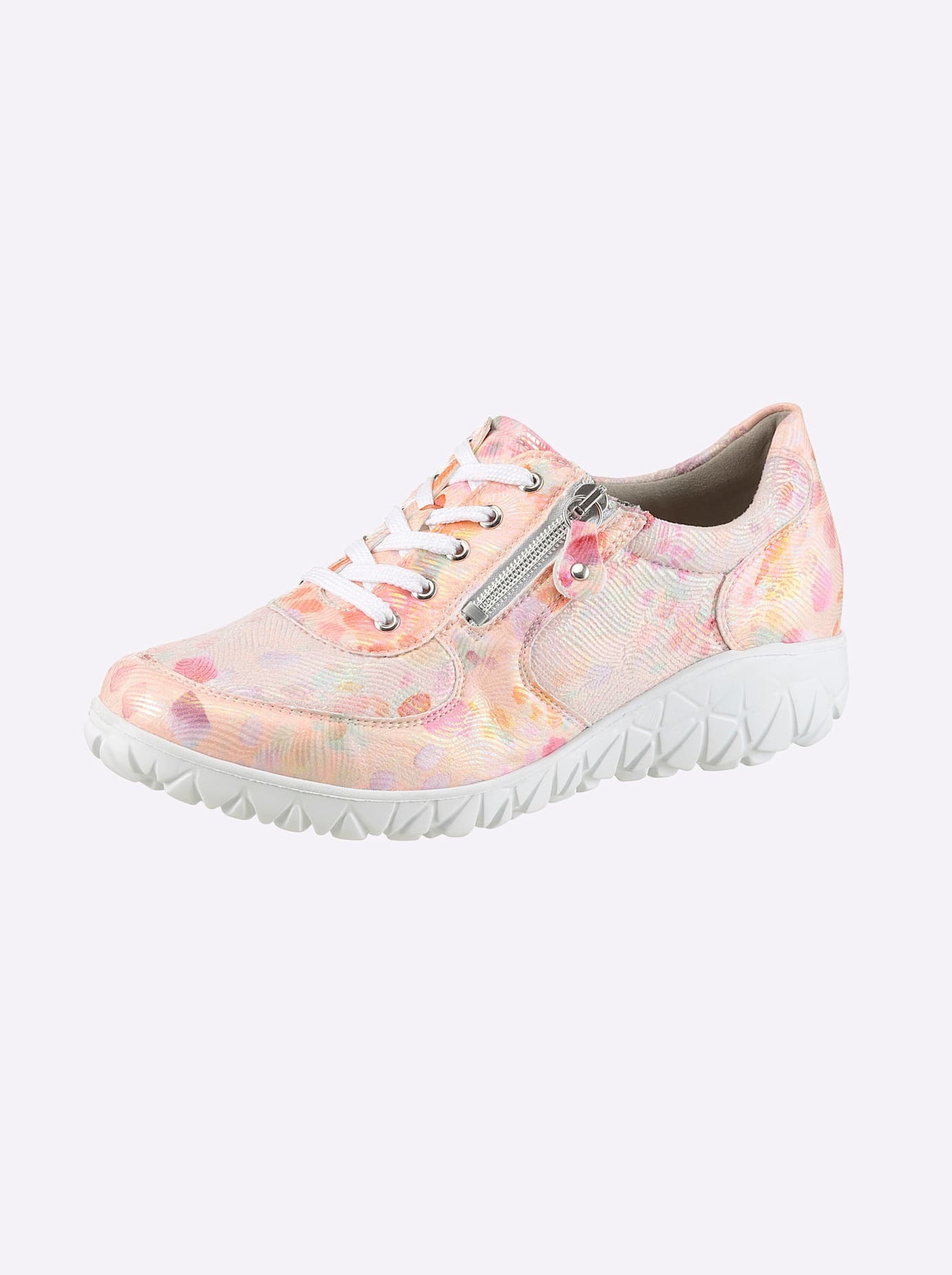 Sneaker WALDLÄUFER, Damen, Gr. 5,5, flamingo, bedruckt, Textil, Schuhe Sneaker