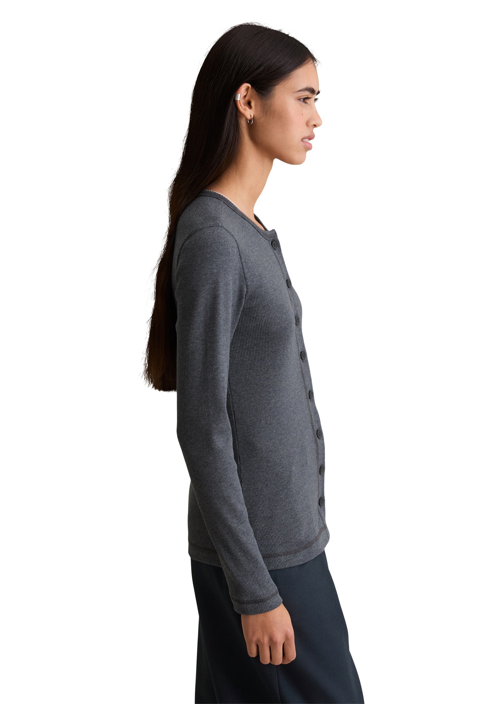 Marc O'Polo DENIM Langarmshirt »aus Rippjersey«