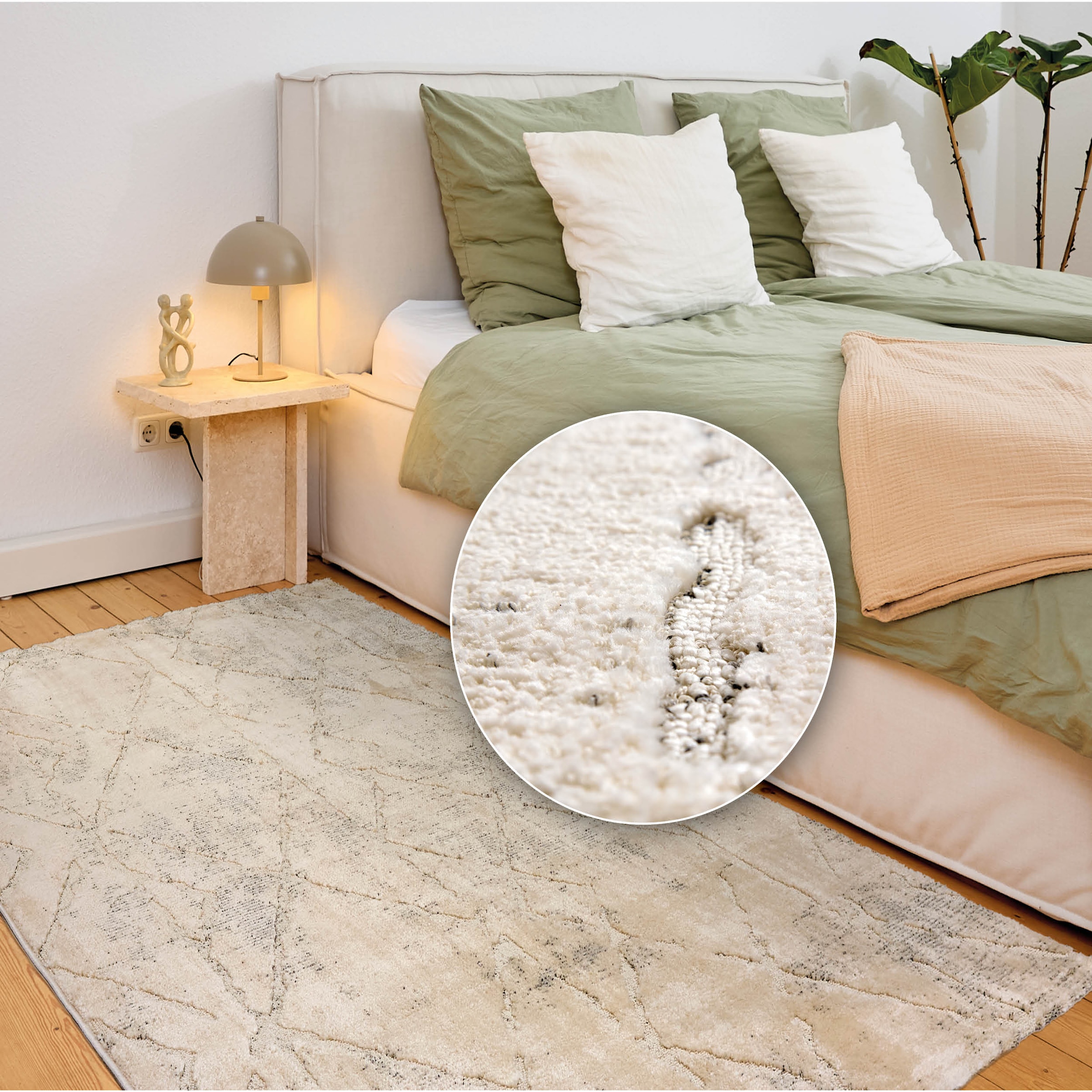 ASTRA Teppich »Lou 254«, rechteckig, 10 mm Höhe, Hoch Tief Struktur, Kurzflor, Wohnzimmer, Schlafzimmer