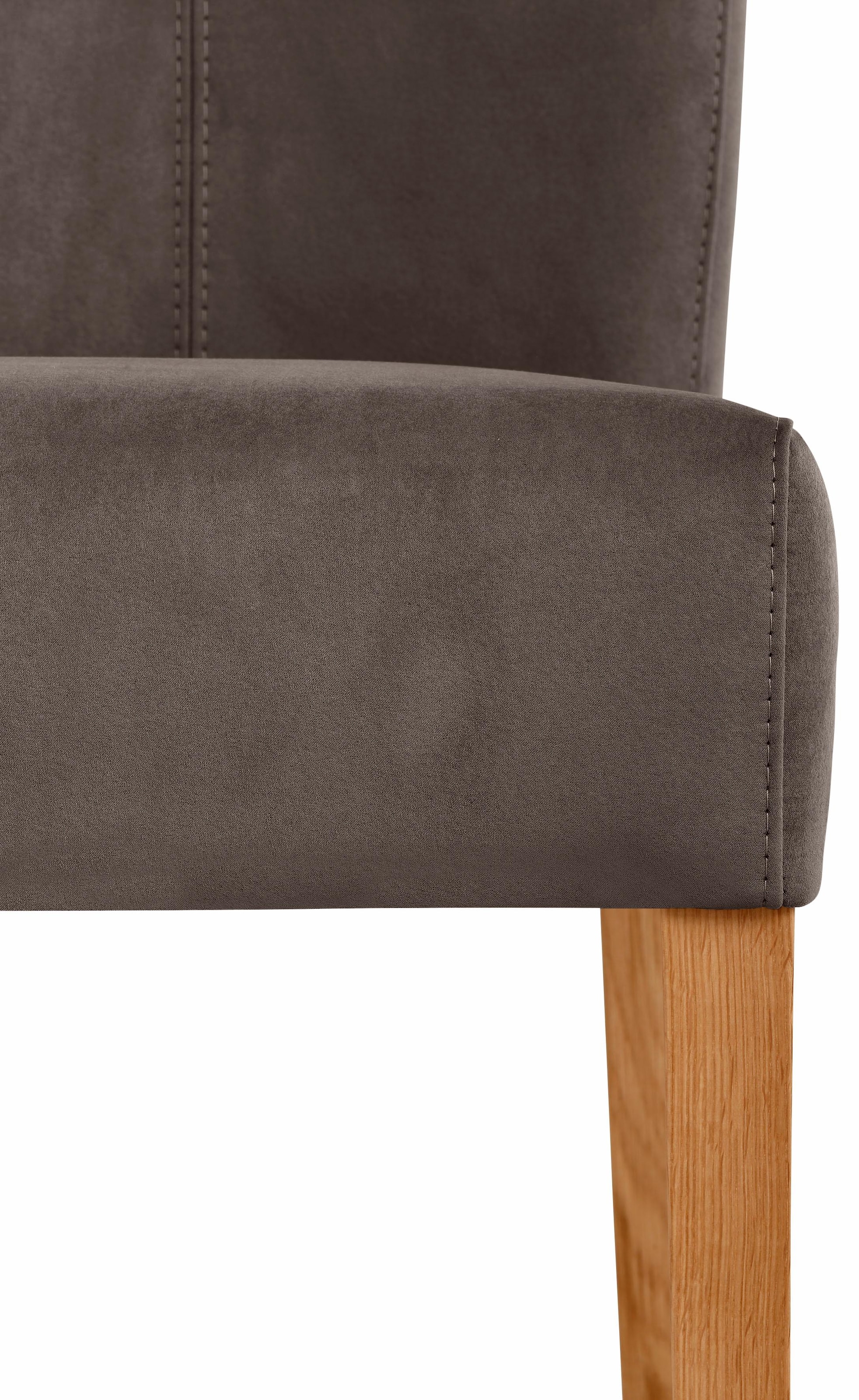 Home affaire Esszimmerstuhl »Queen Polsterstuhl BESTSELLER«, (Set), 4 St., Luxus-Microfaser, verschiedene Bezüge, Gestell Massivholz