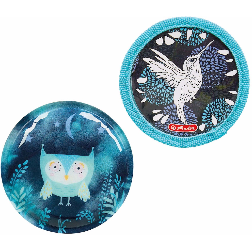 Herlitz Schulranzen »FiloLight Plus, Flower Owl«, Floureszierende Flächen-reflektierende Streifen auf den Schultergurten-Reflektoren