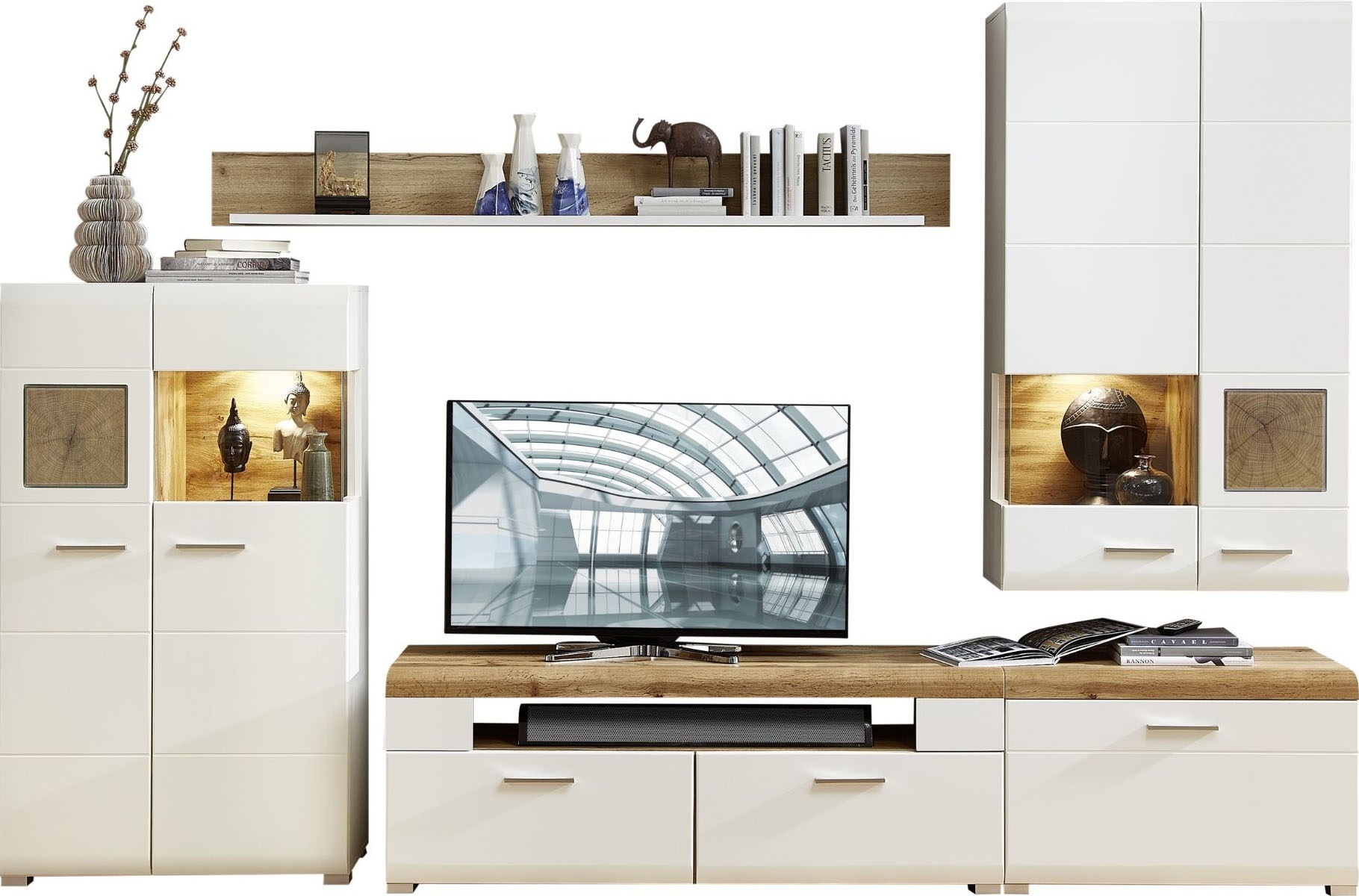 Innostyle Wohnwand "FUN PLUS" 5 Stk. tlg. inkl. LED-Beleuchtung günstig online kaufen