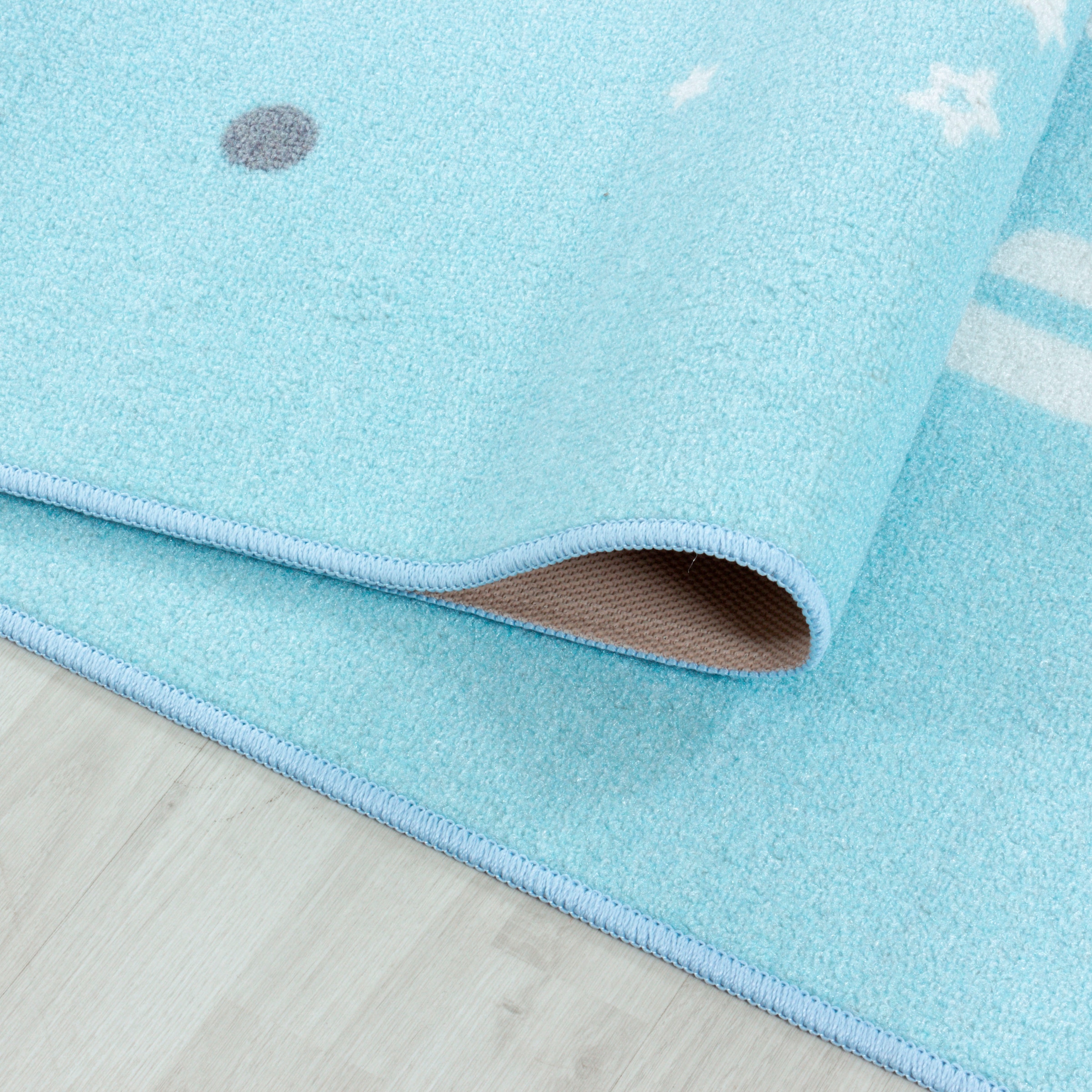 Ayyildiz Teppiche Kinderteppich »PLAY 2901«, rechteckig, 6 mm Höhe, robuster Kurflor, Stern Motiv, Kinderzimmer