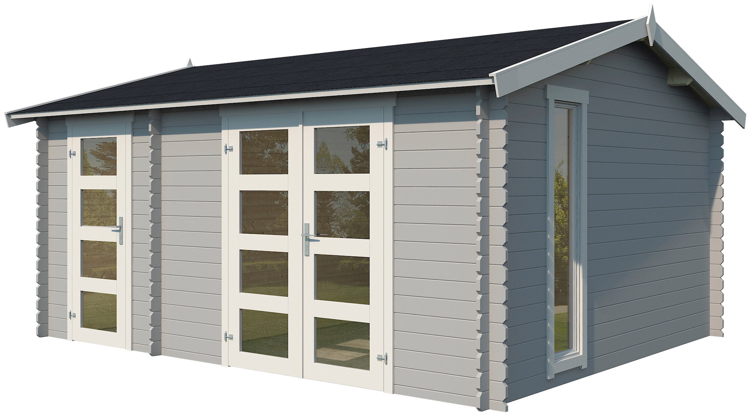 LASITA MAJA Gartenhaus "Carroz 2" Blochbohlenhaus 28mm 2-Raum, Fundamentmas günstig online kaufen