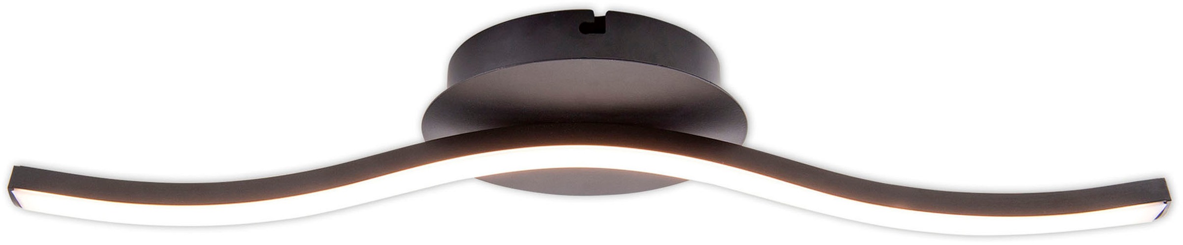 näve LED Deckenleuchte »Onda«, 1 flammig, Leuchtmittel LED-Modul | LED fest integriert, Deckenlampe, Wandleuchte warmweiß, L: 45cm, 6W, schwarz-matt, IP20