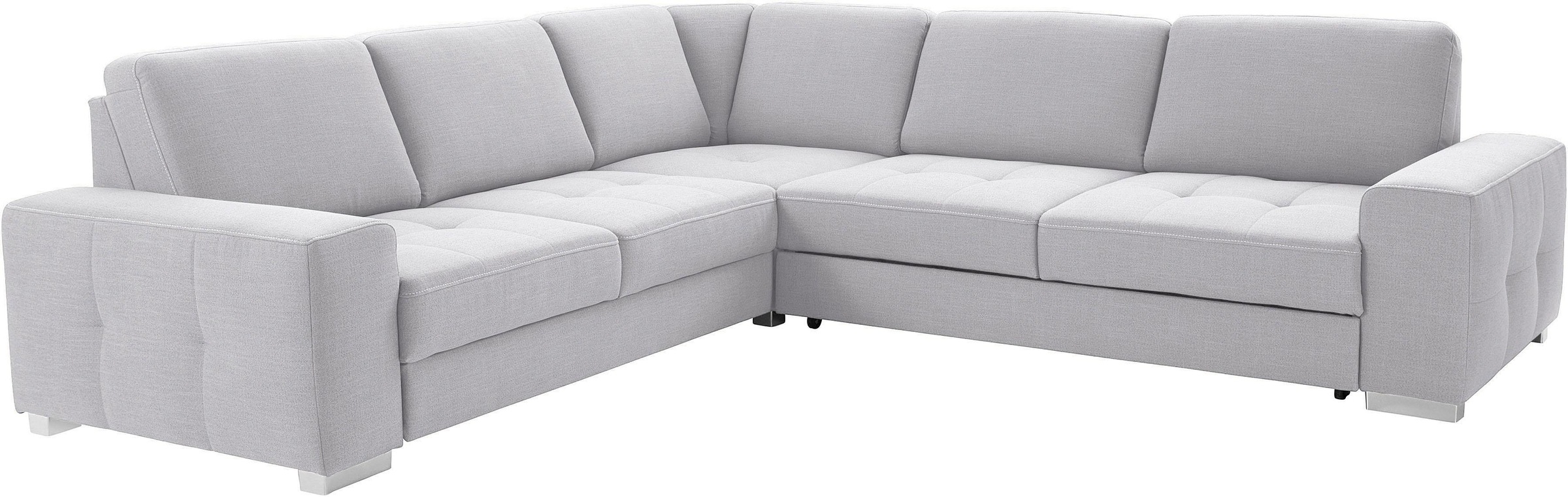 sit&more Ecksofa »Santorini L-Form«, mit Federkern und Sitztiefenverstellung, wahlweise mit Bettfunktion
