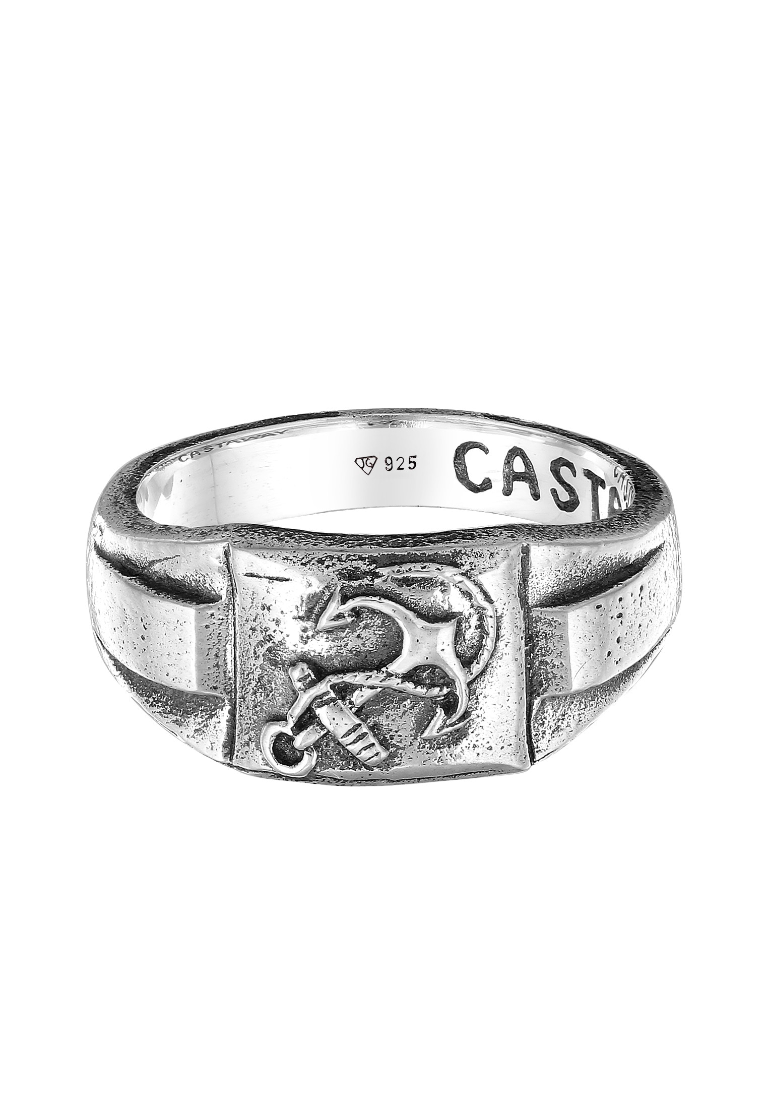 HAZE & GLORY Siegelring »Ring Castaway Anker Maritim 925 Silber«