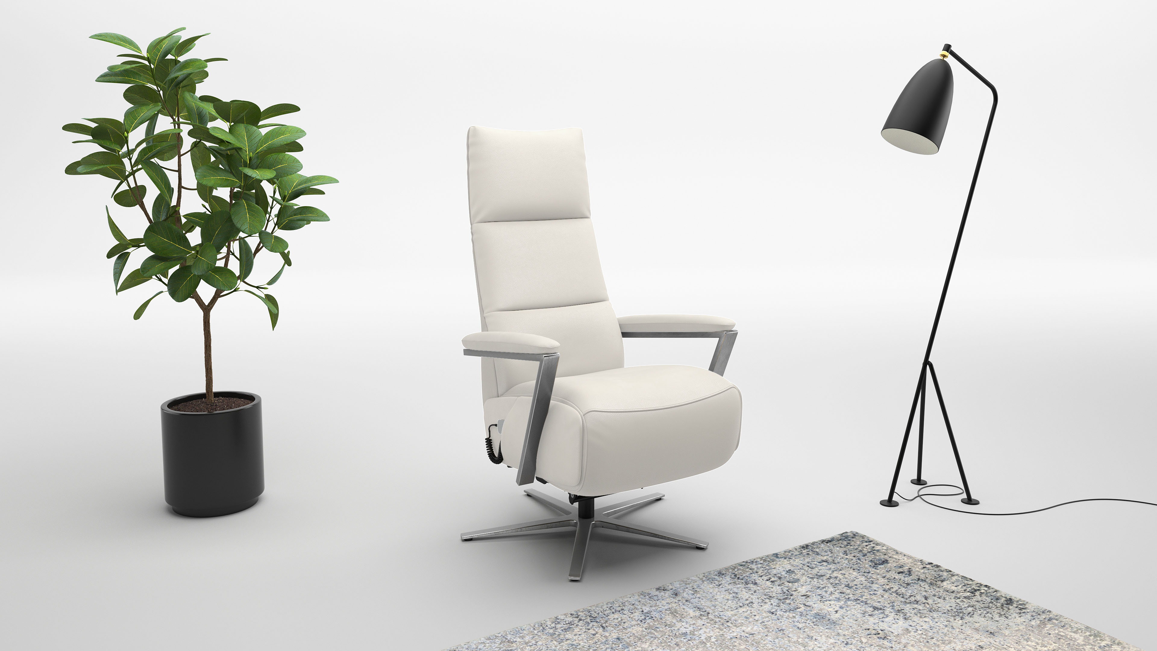 sit&more TV-Sessel "Vario Comfort, inkl. Kopfteilverstellung & 360 Drehfunktion" inkl. Herz-Waage-Funktion & 3 Motoren, Höhe der Armlehnen 64cm
