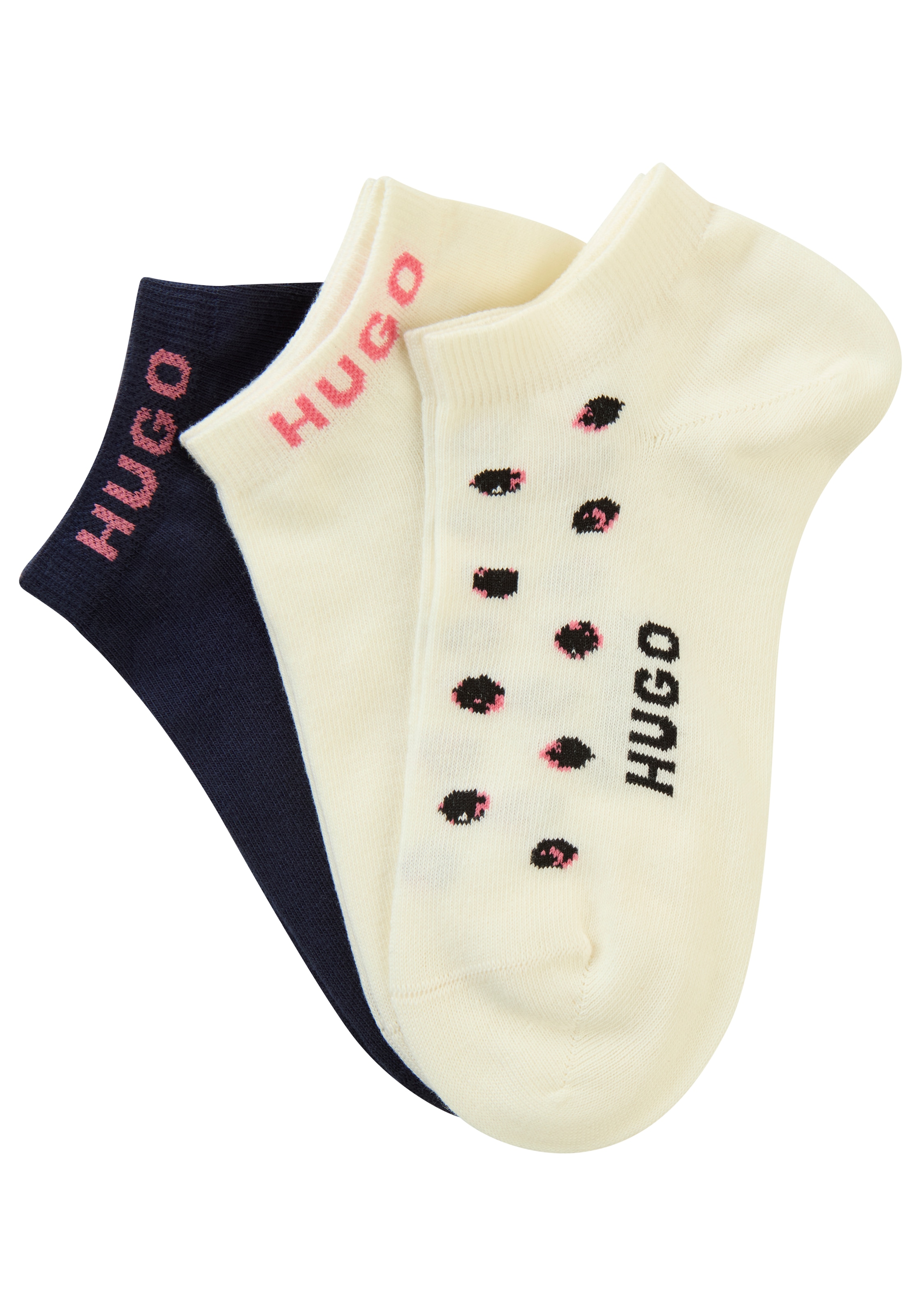 HUGO Underwear Sneakersocken, (Packung, 3 Paar), mit HUGO-Schriftzug