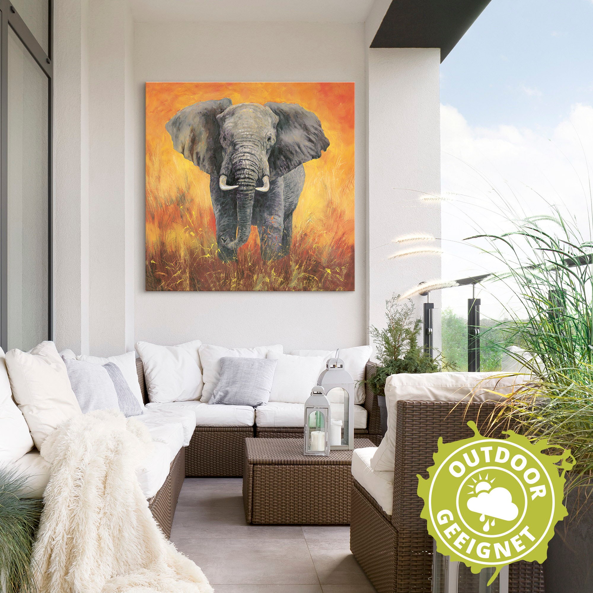 Artland Wandbild »Porträt Elefant«, Elefanten Bilder, (1 St.), als Alubild, Outdoorbild, Leinwandbild in verschied. Größen