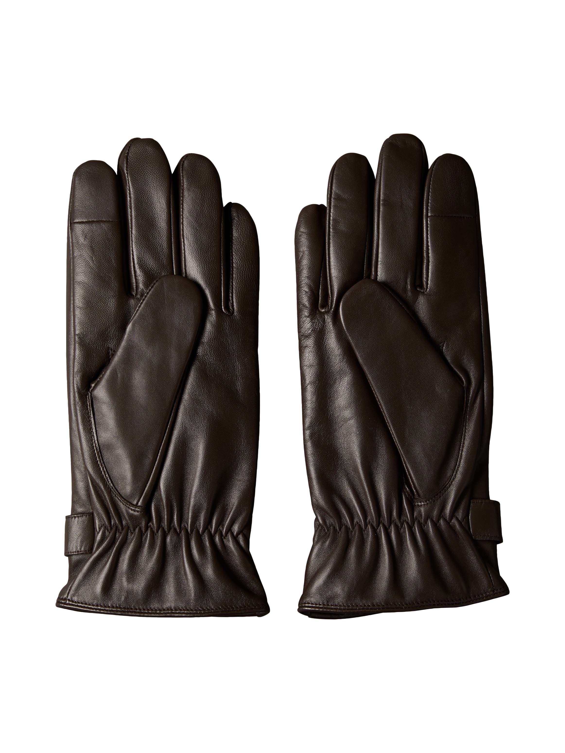 Calvin Klein Lederhandschuhe "LOGO STRAP SMOOTH LEATHER GLOVES" Perfekt für den Alltag