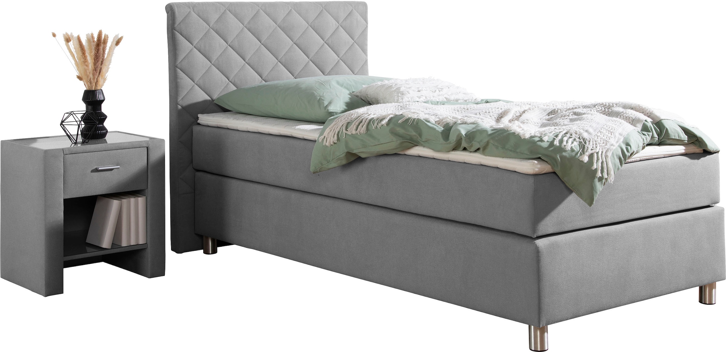 Home affaire Boxspringbett "Bernard, in verschiedenen Breiten" inkl. Topper günstig online kaufen