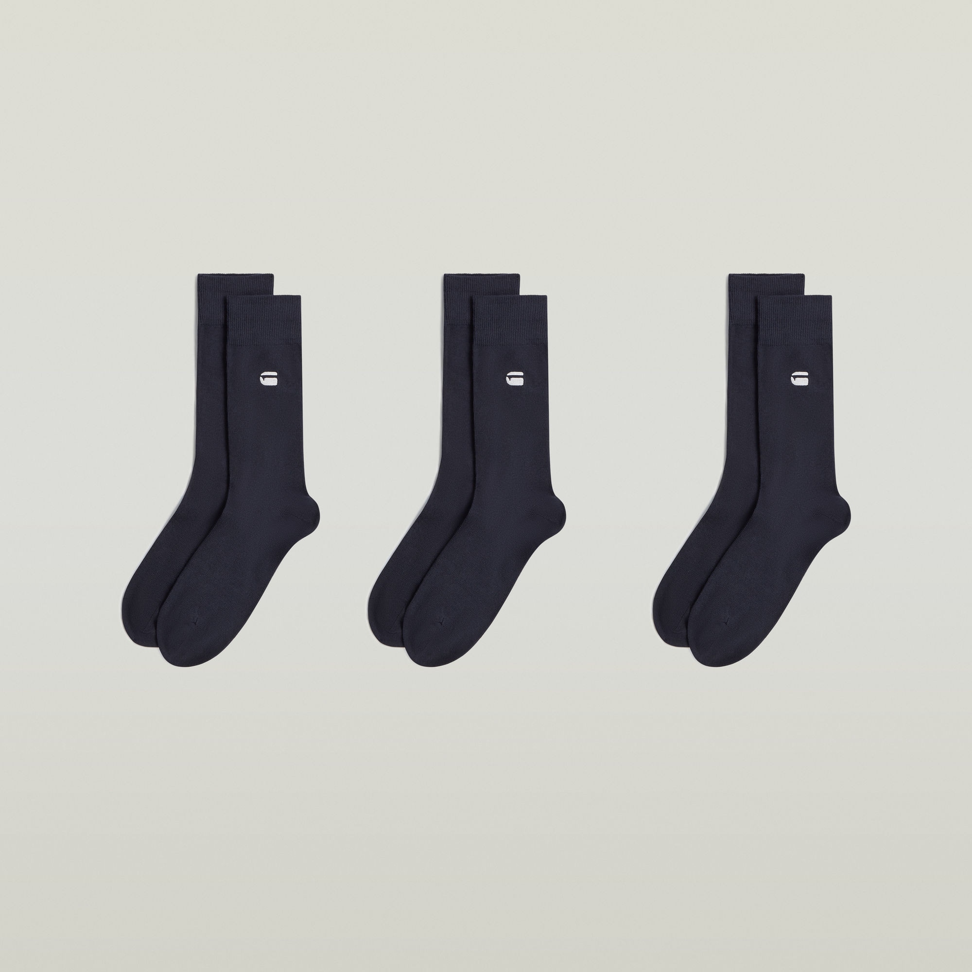 G-STAR Socken »SAGE, 3 PACK SOCKS« Packung, 3 Paar tlg. unifarben mit Logostickerei