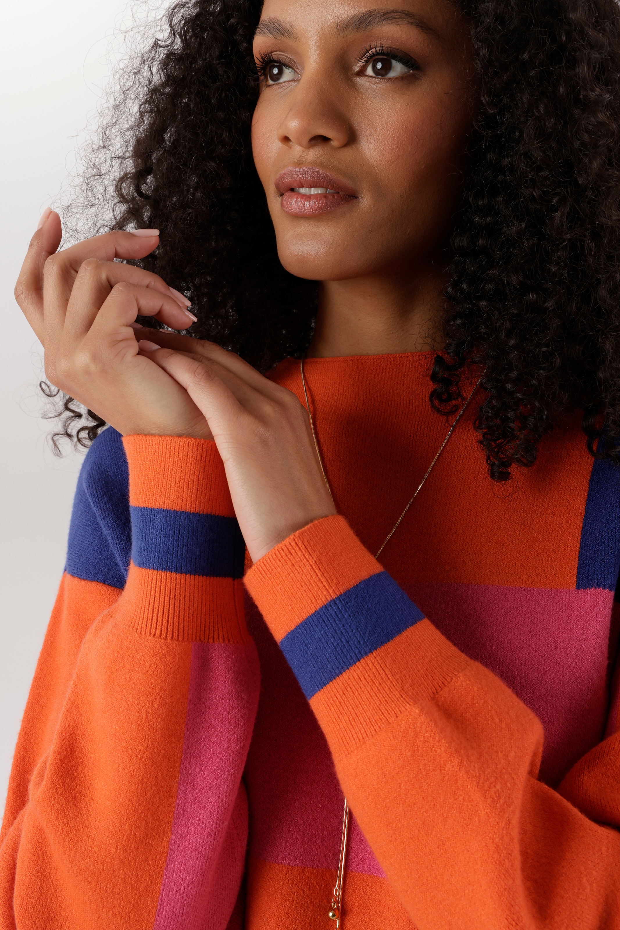 Aniston SELECTED Strickpullover in trendstarker Color-Blocking-Optik allover - NEUE KOLLEKTION