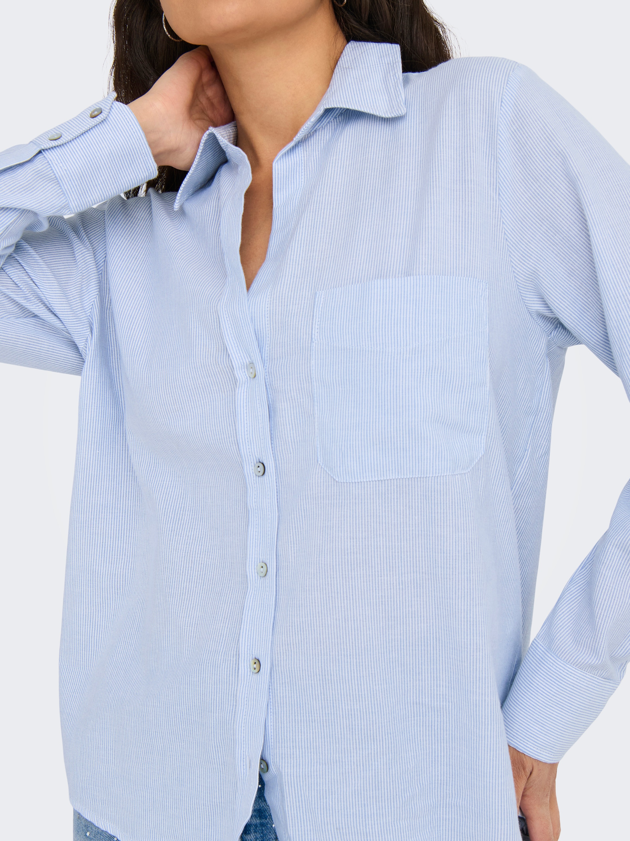 Thumbnail - ONLY Hemdbluse "ONLALINA LIFE L/S STRIPE SHIRT WVN"