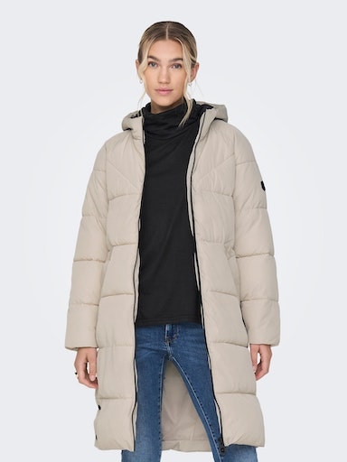 ONLY Steppmantel »ONLAMANDA LONG PUFFER COAT«, mit Kapuze