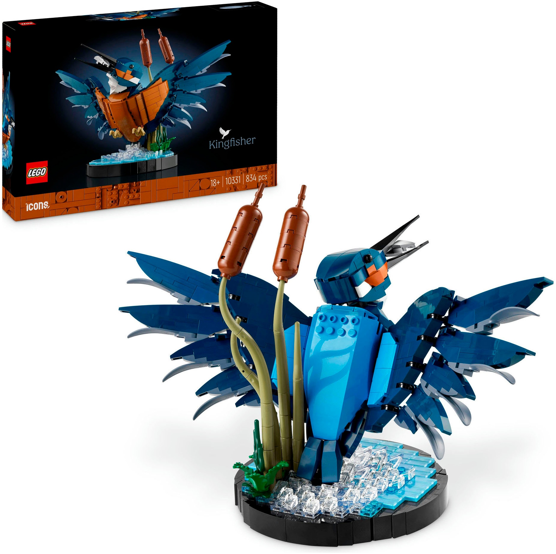 LEGO® Konstruktionsspielsteine »Eisvogel (10331), LEGO Icons«, (834 St.), Made in Europe