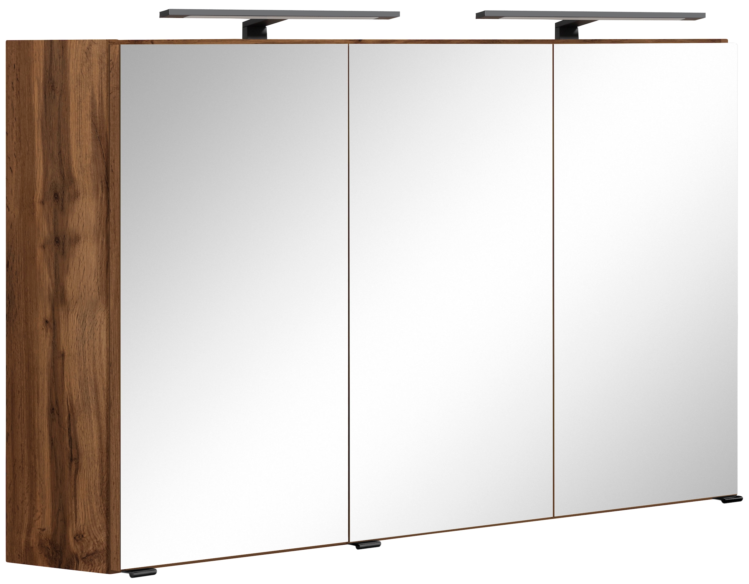 Spiegeltüren, Breite Badezimmerschrank, 3D-Effekt, | mit HELD 120 MÖBEL inklusive Spiegelschrank cm, BAUR Badmöbel«, LED-Beleuchtung »\