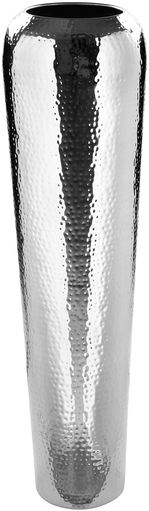 Fink Dekovase "TUTZI, mit gehämmerter Struktur" Vase aus Metall, vernickelt, Bodenvase