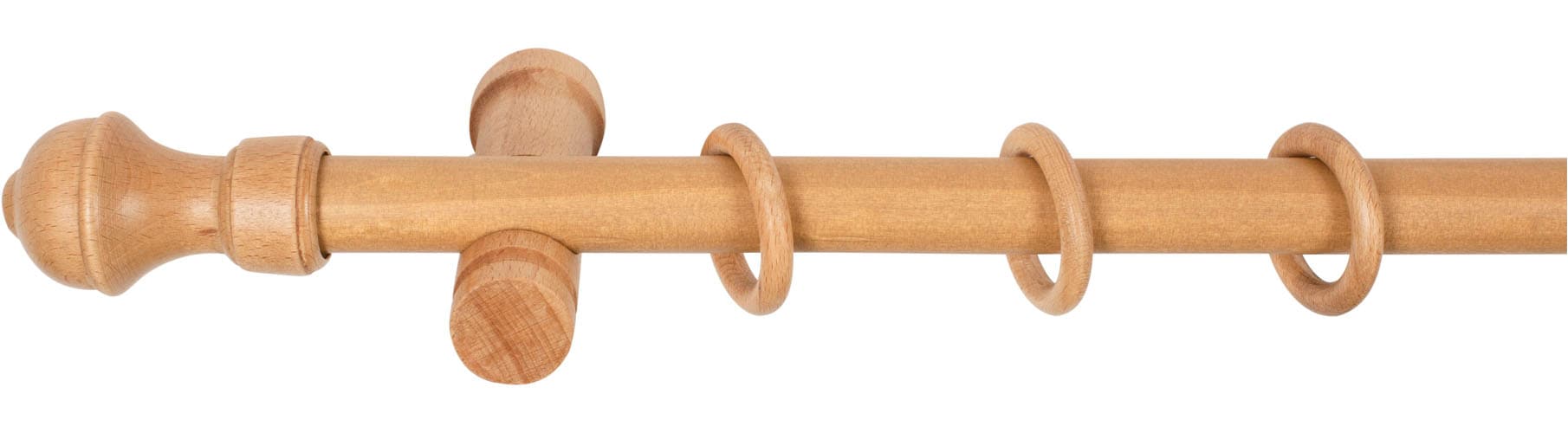 SN DECO GROUP Gardinenstange »Ares« 1 läufig-läufig Fixmaß 28 mm, Holz, verschiedene Längen und Farben, Komplettset