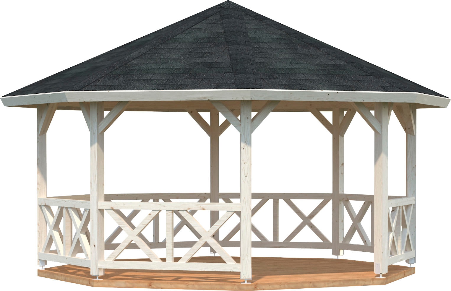 Holzpavillon »Betty«, BxT: 551x551 cm, transparent